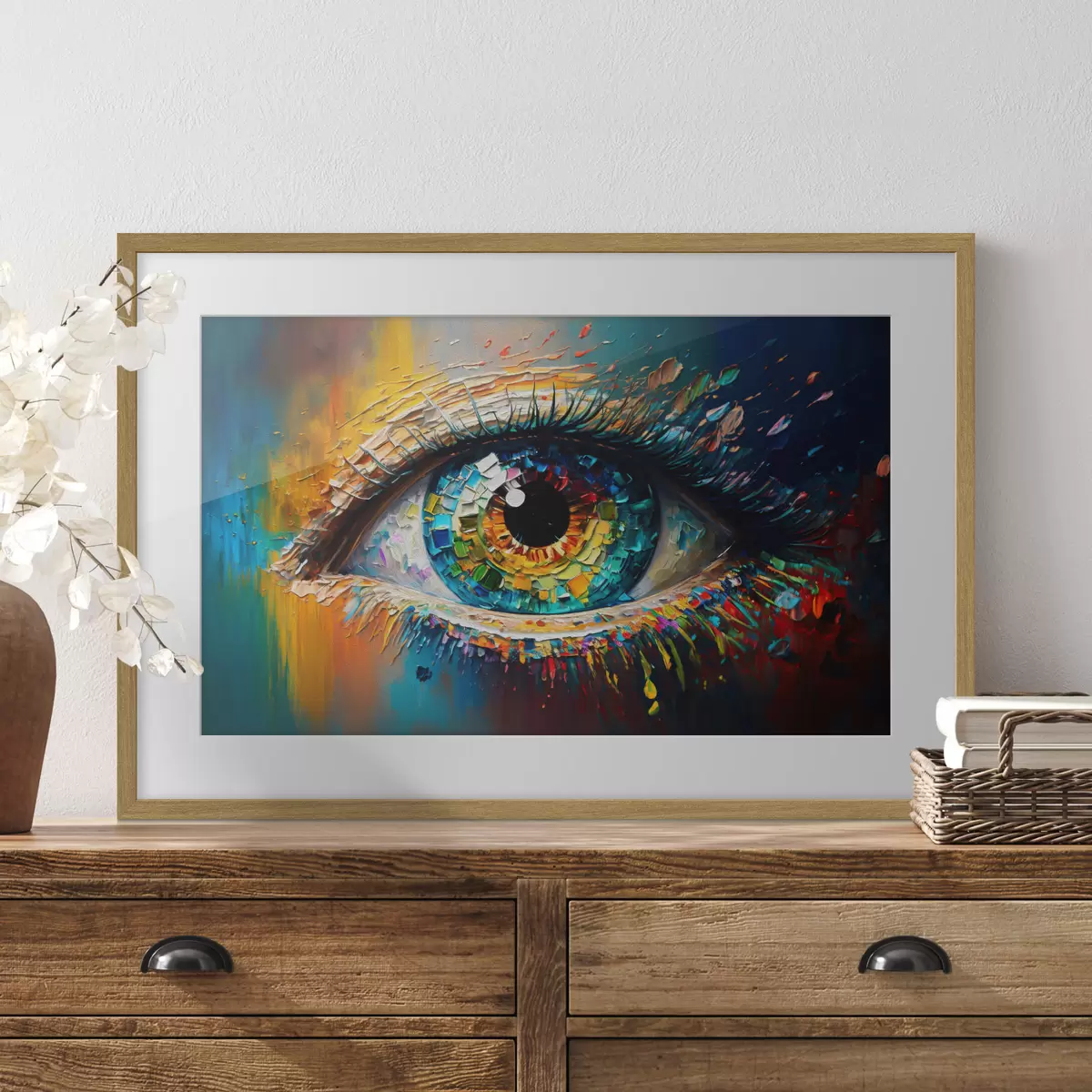 Poster Abstraktion der Augen f34943