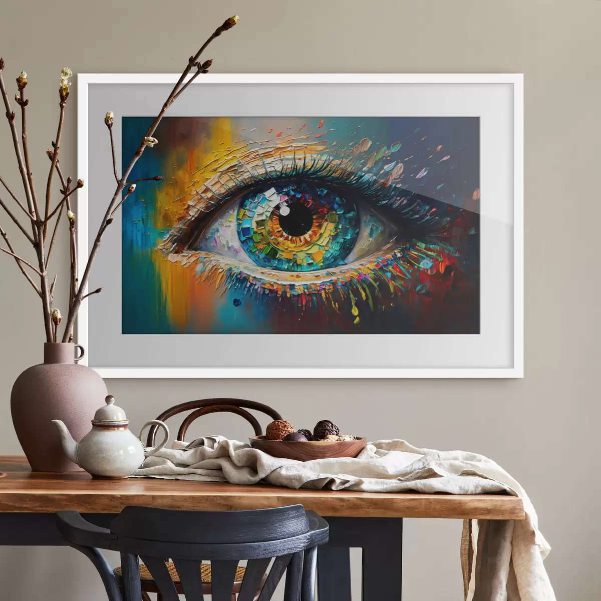 Poster Abstraktion der Augen f34943