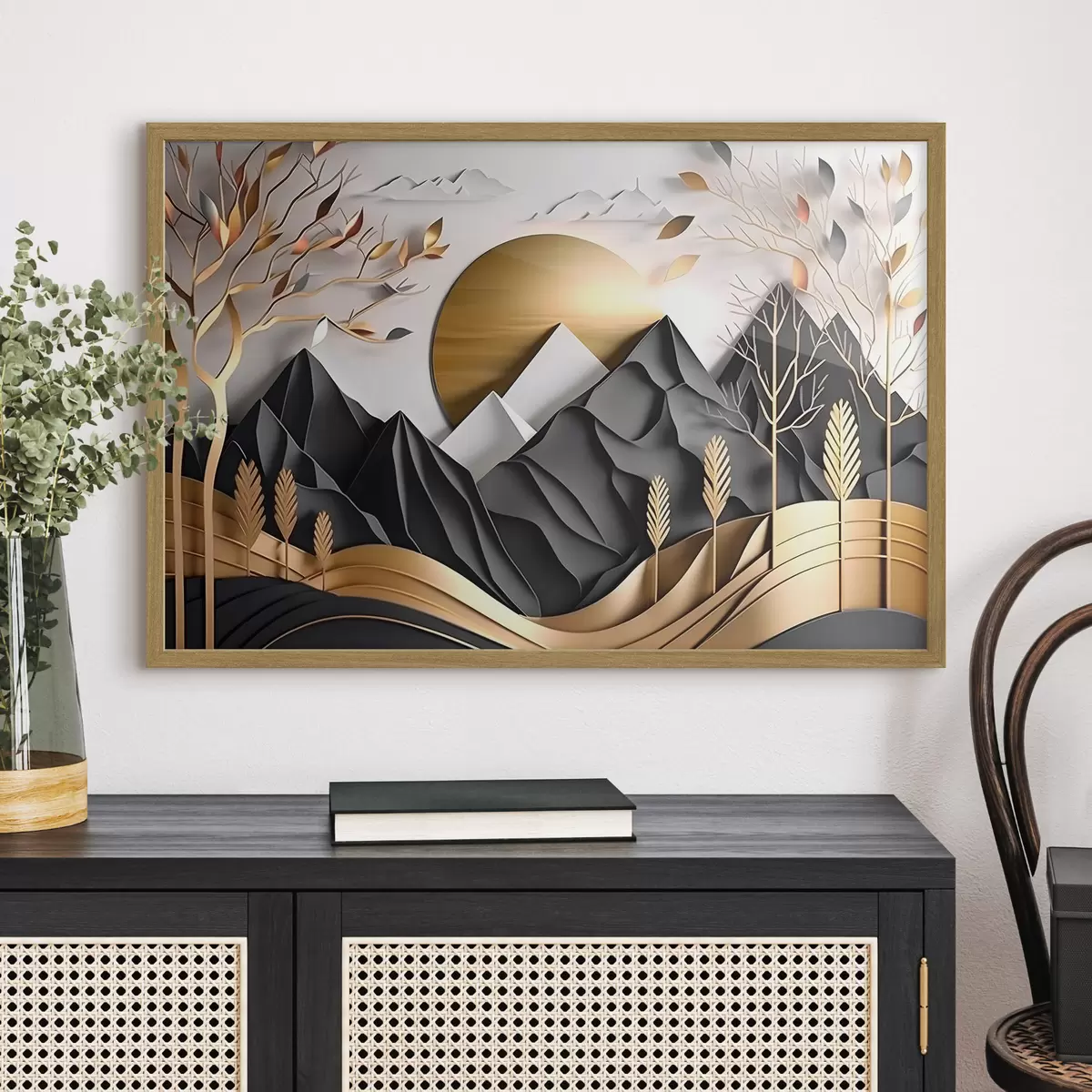 Poster Die Sonne in den Bergen f34419