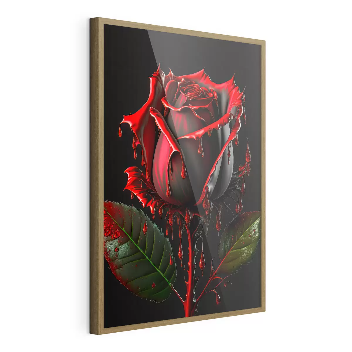 Poster Dunkle Rose f33709