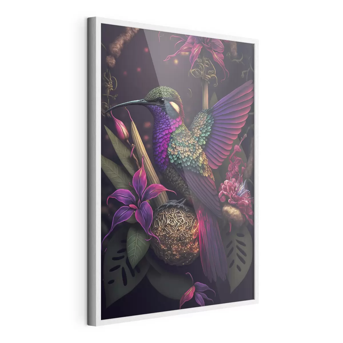 Poster Kolibris und Blumen f33703