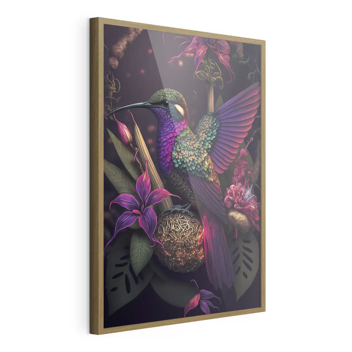 Poster Kolibris und Blumen f33703