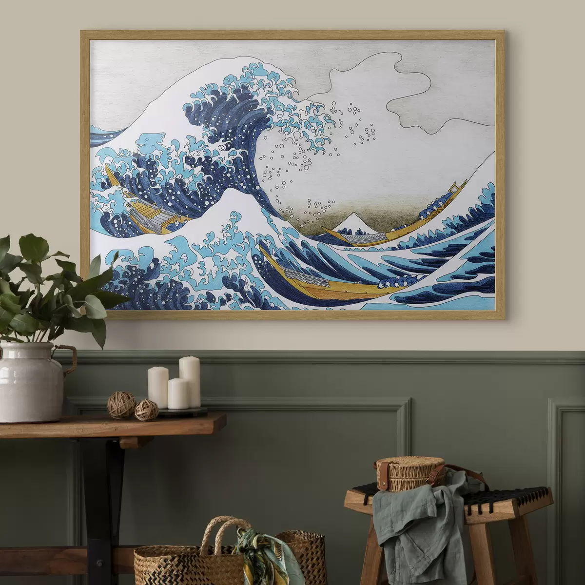 Poster Die große Welle von Kanagawa f33597