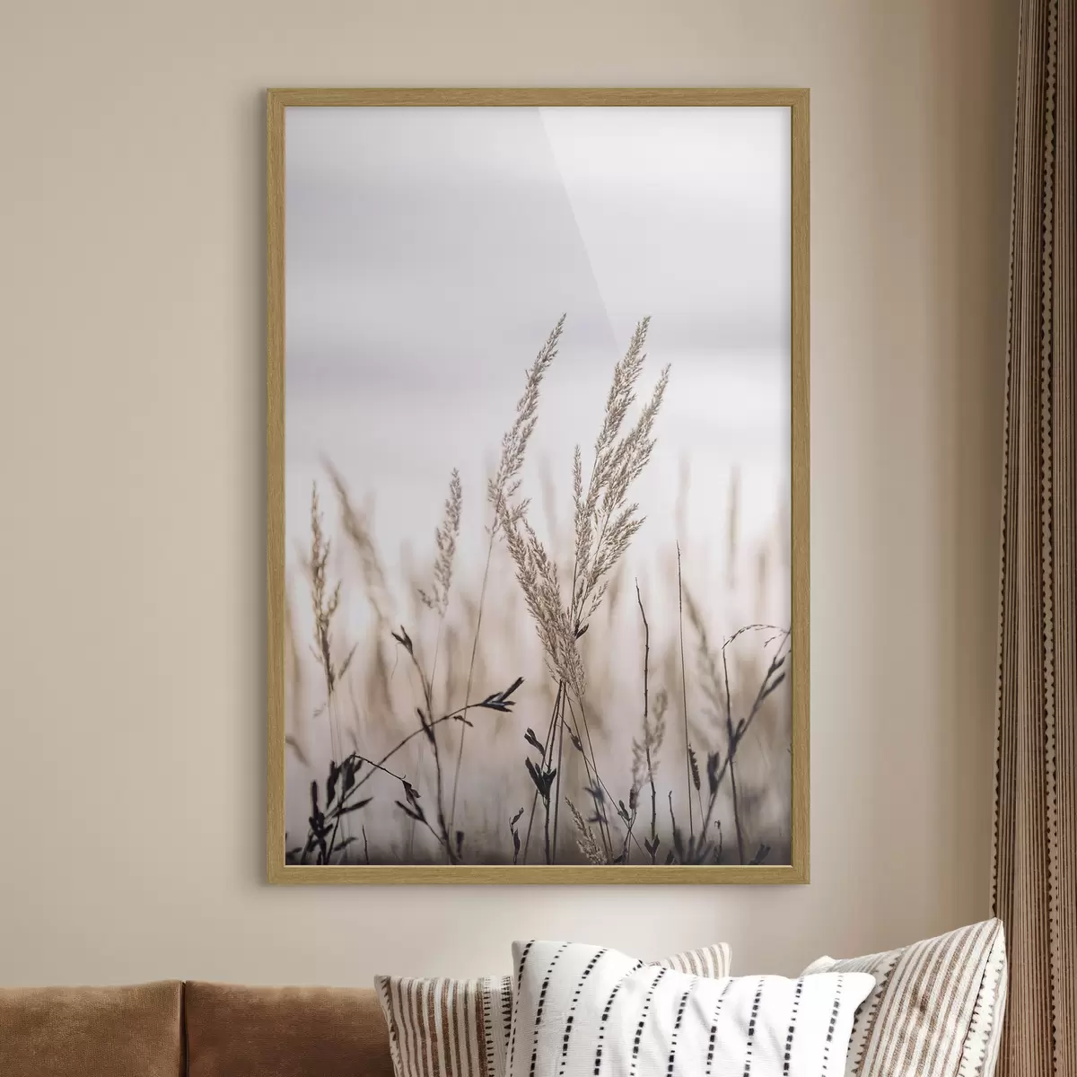 Poster Nahaufnahme des Grashalms gegen den Himmel f33070