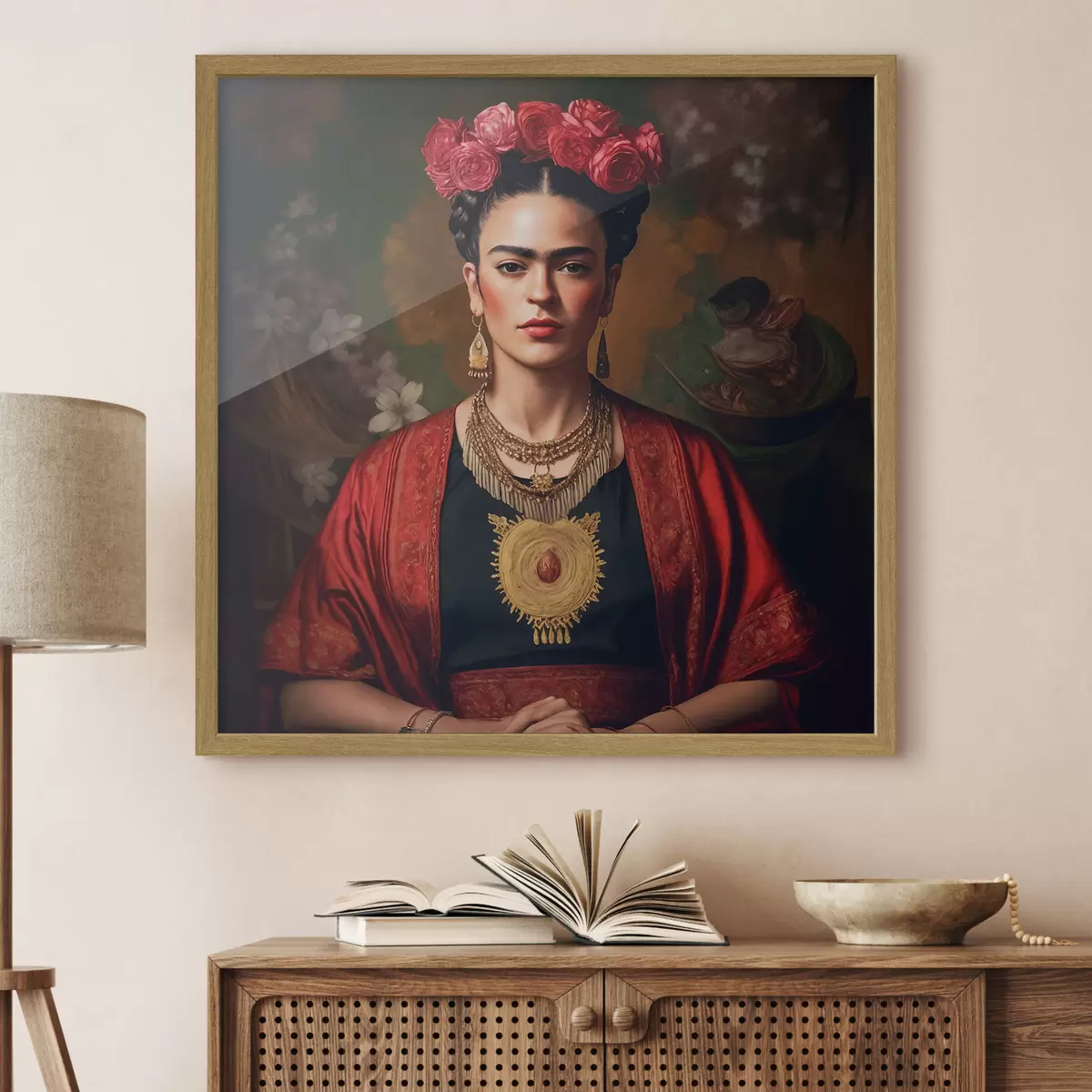 Poster Frida in Rot f32865