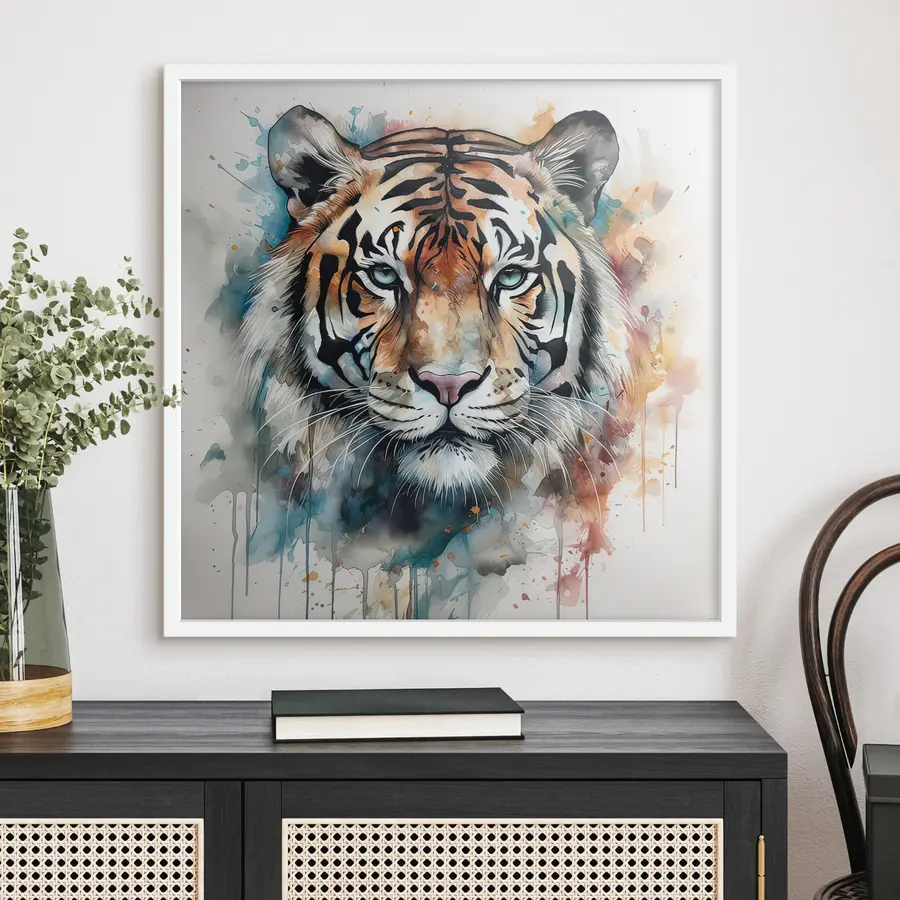 Fototapete Tiger in einem Aquarellstil f32302