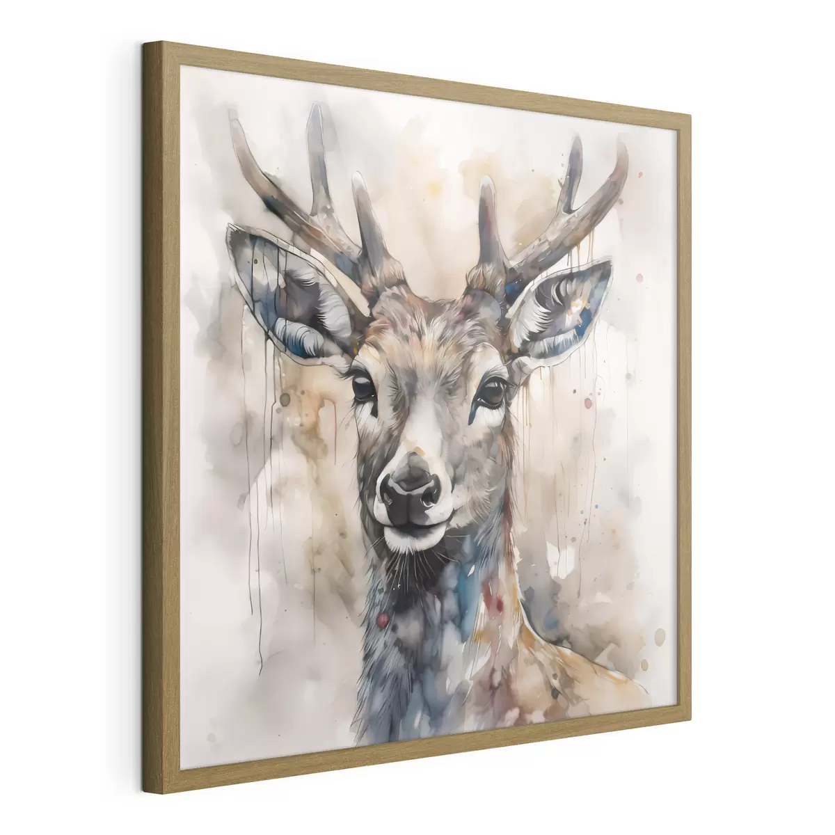 Poster Hirsche im Aquarellstil f32300