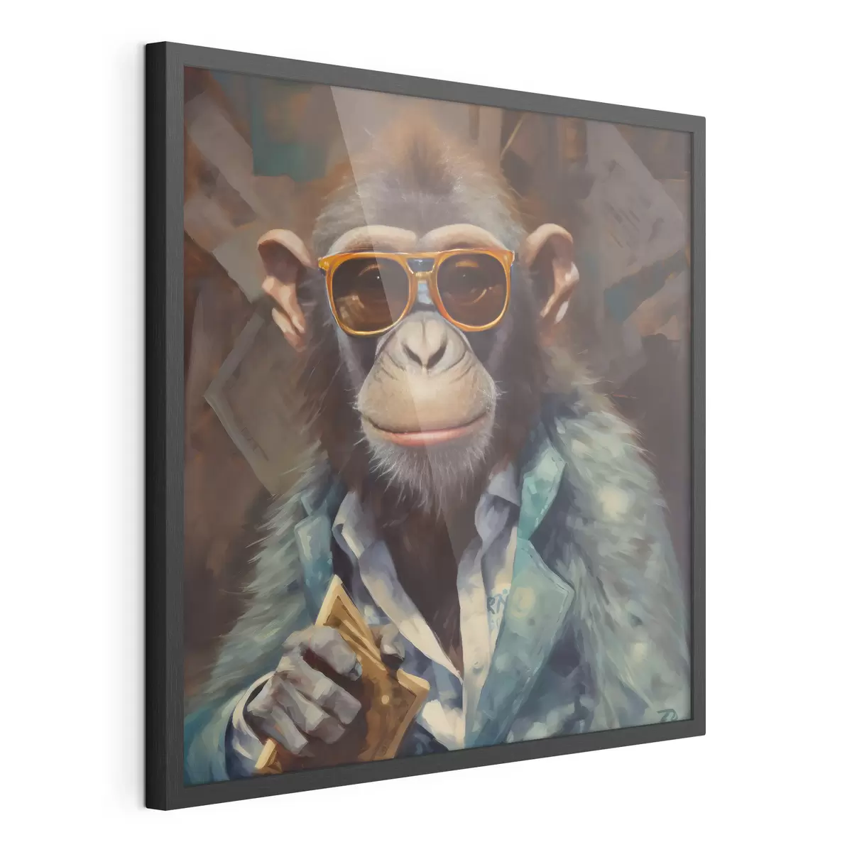Poster Affe mit Brieftasche f32172