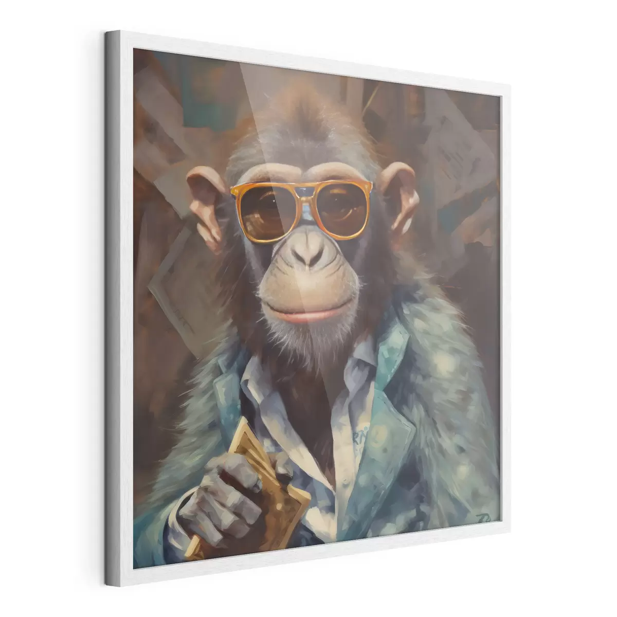 Poster Affe mit Brieftasche f32172