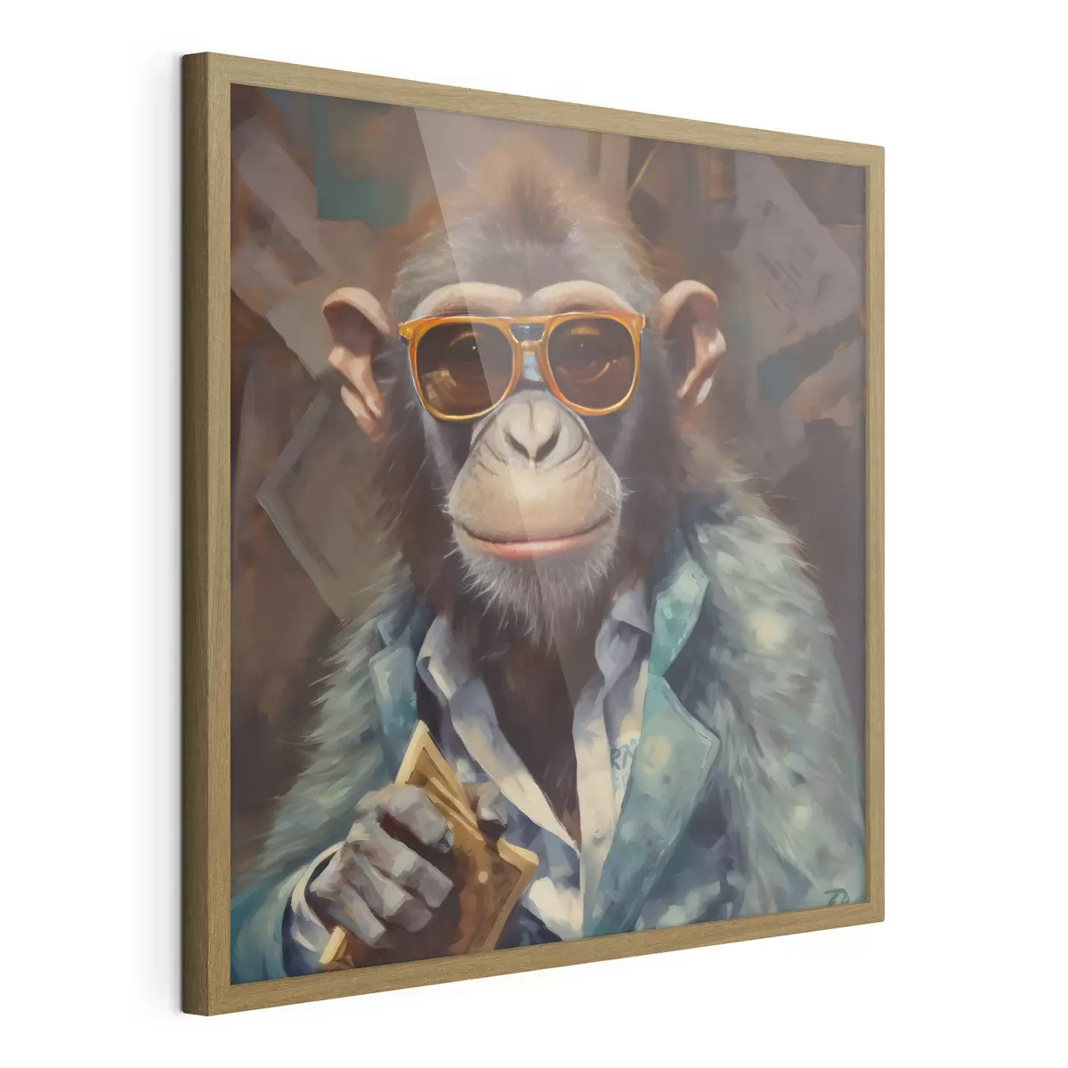Poster Affe mit Brieftasche f32172