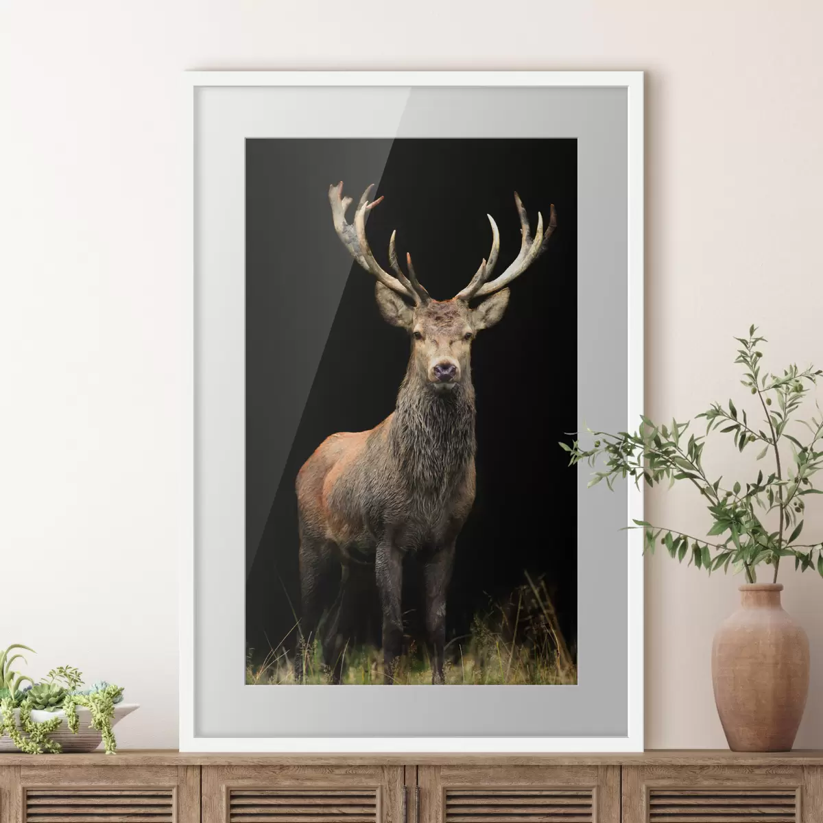 Poster Ein großer, schöner Hirsch f08154