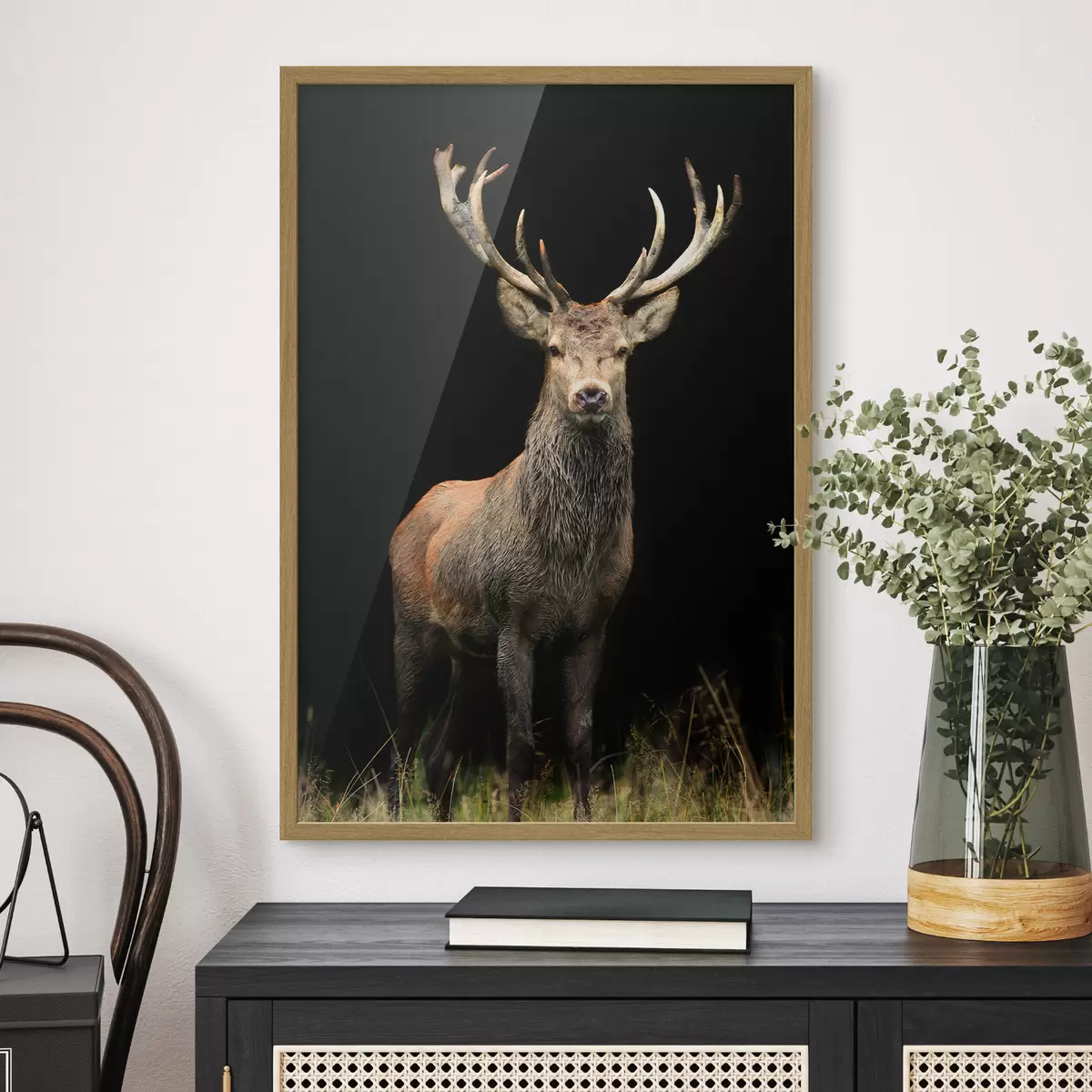 Poster Ein großer, schöner Hirsch f08154