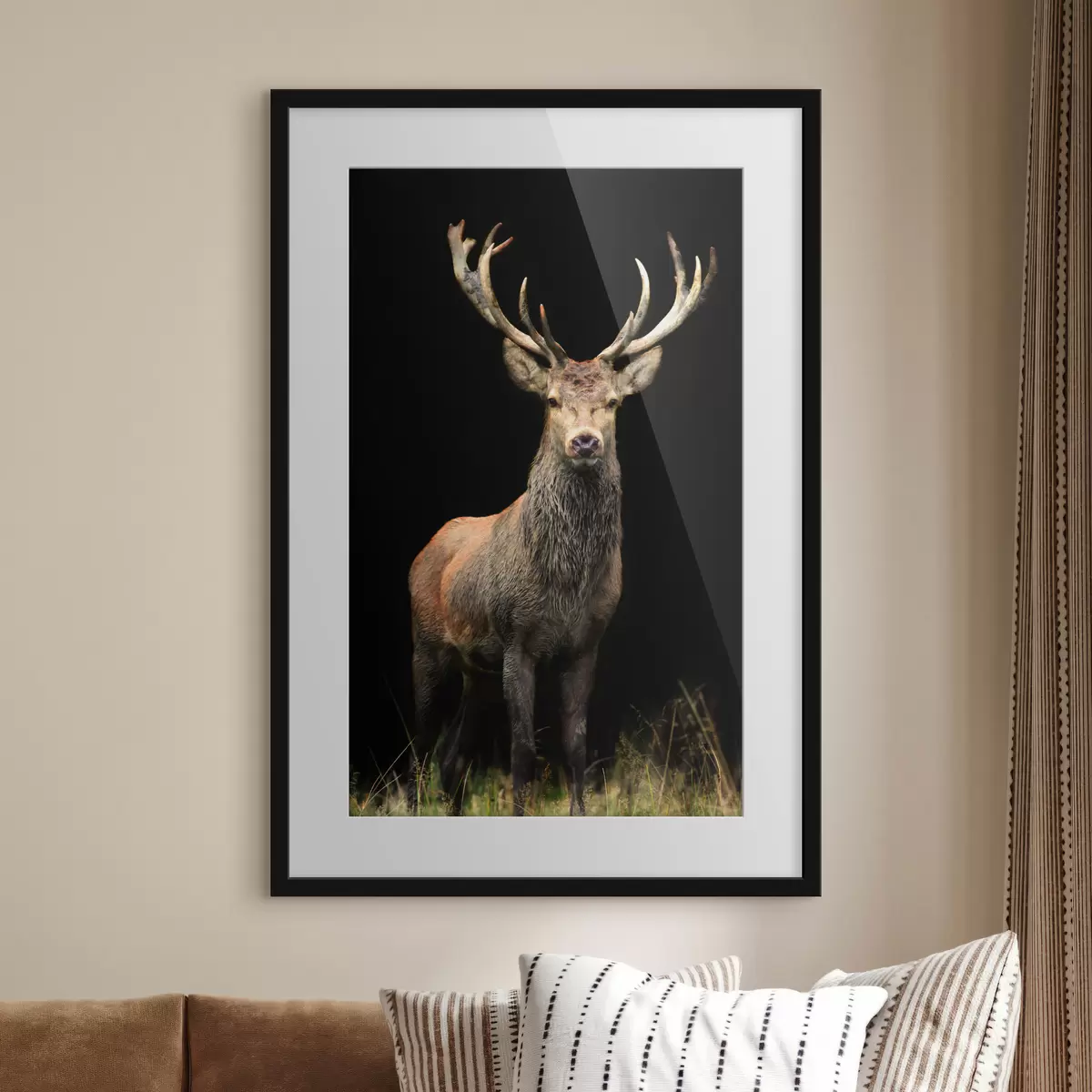 Poster Ein großer, schöner Hirsch f08154