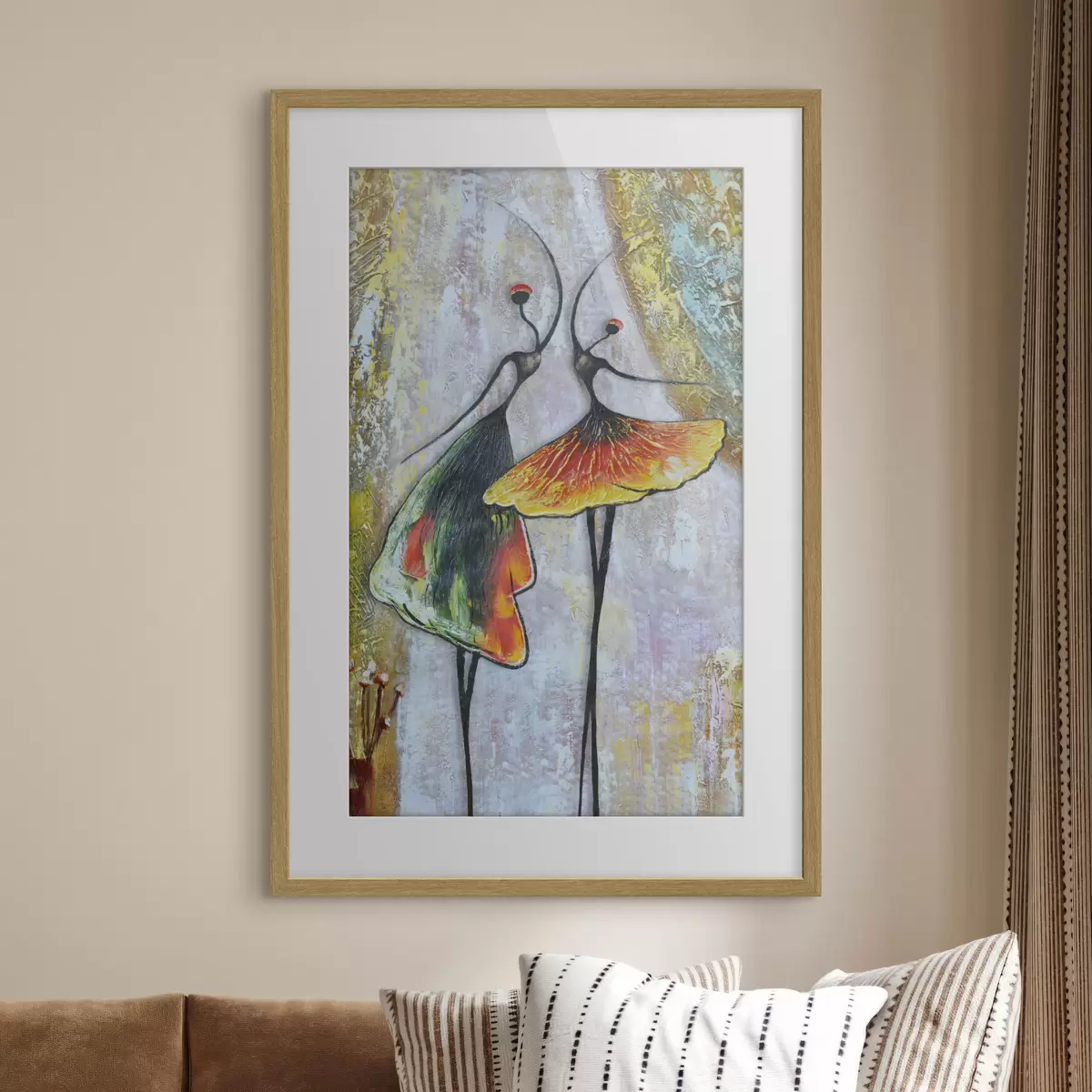 Poster Farbenfrohes Tanzduett f01740