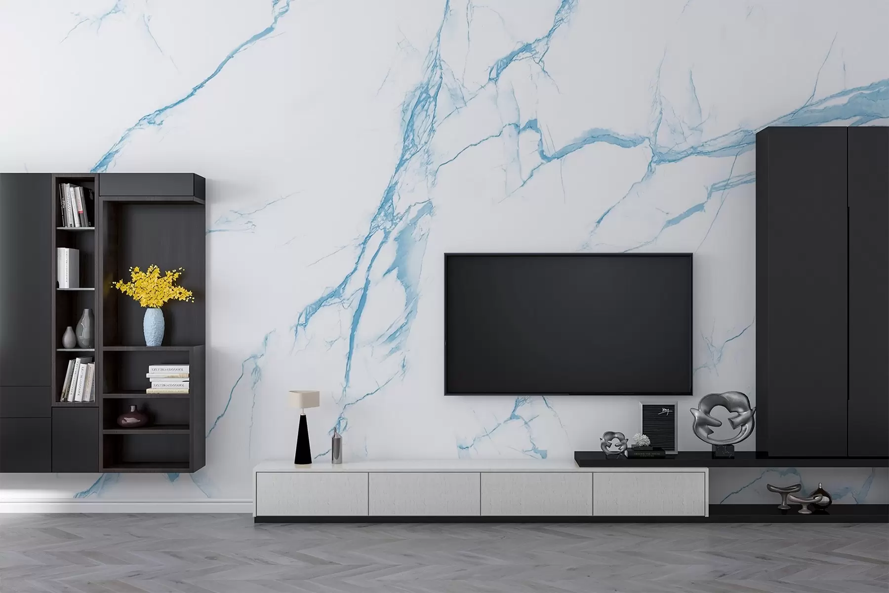 Fototapete Blaue Schlieren u42049v3