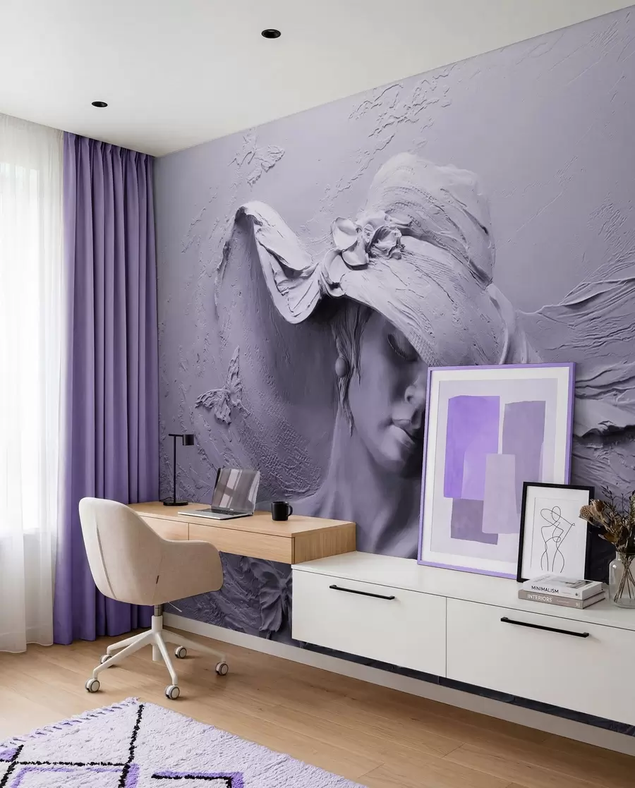 Fototapete Frau mit Hut 3D u62592v3