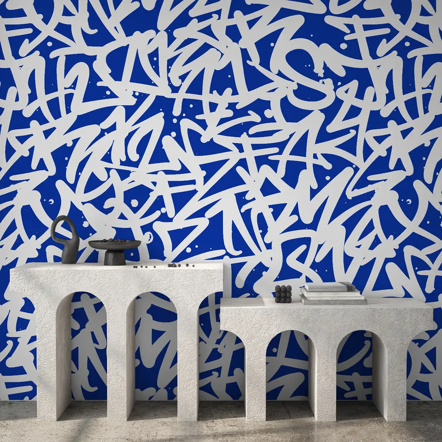 Fototapete Graffiti-Emotionen: Blau u99087v2