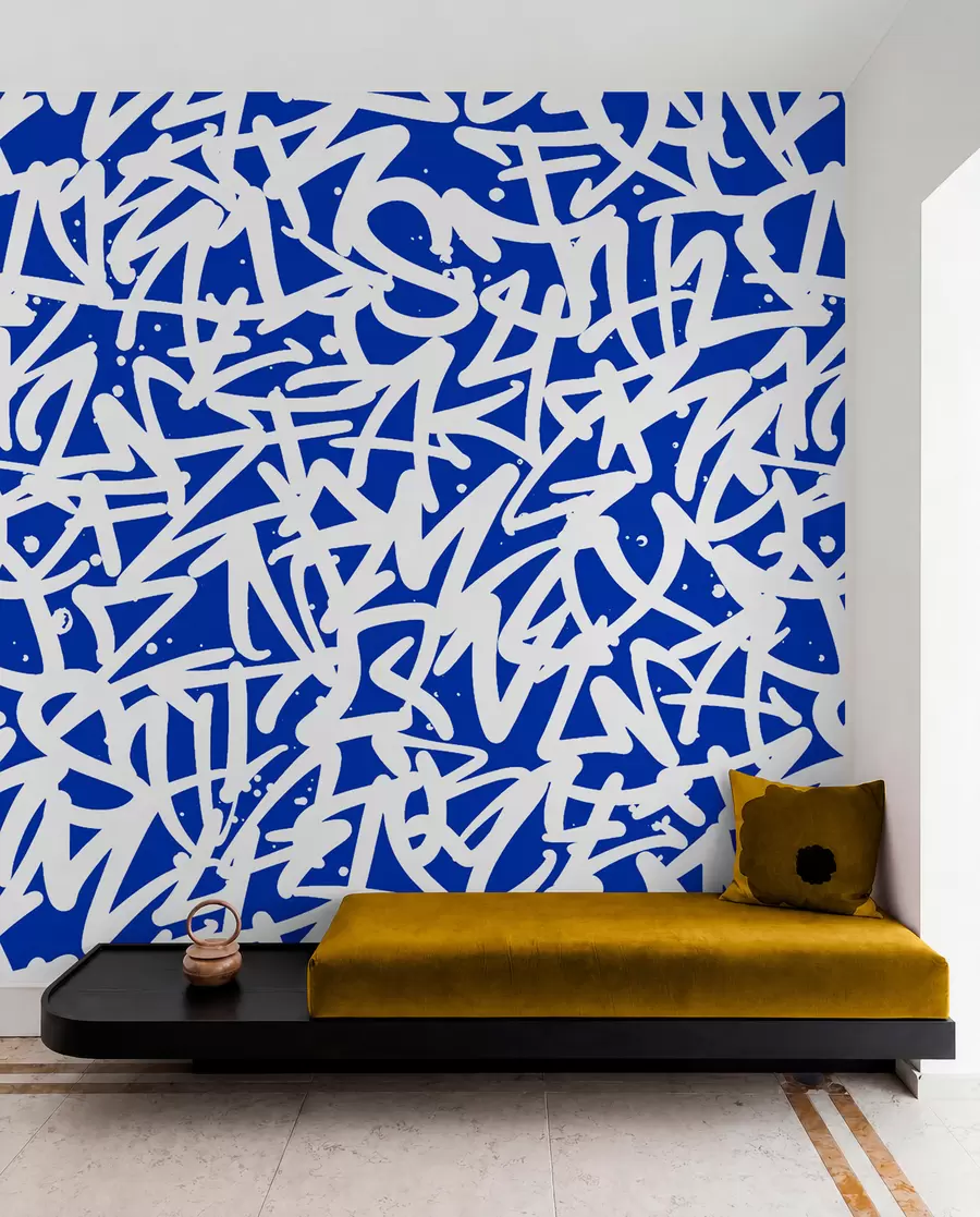 Fototapete Graffiti-Emotionen: Blau u99087v2