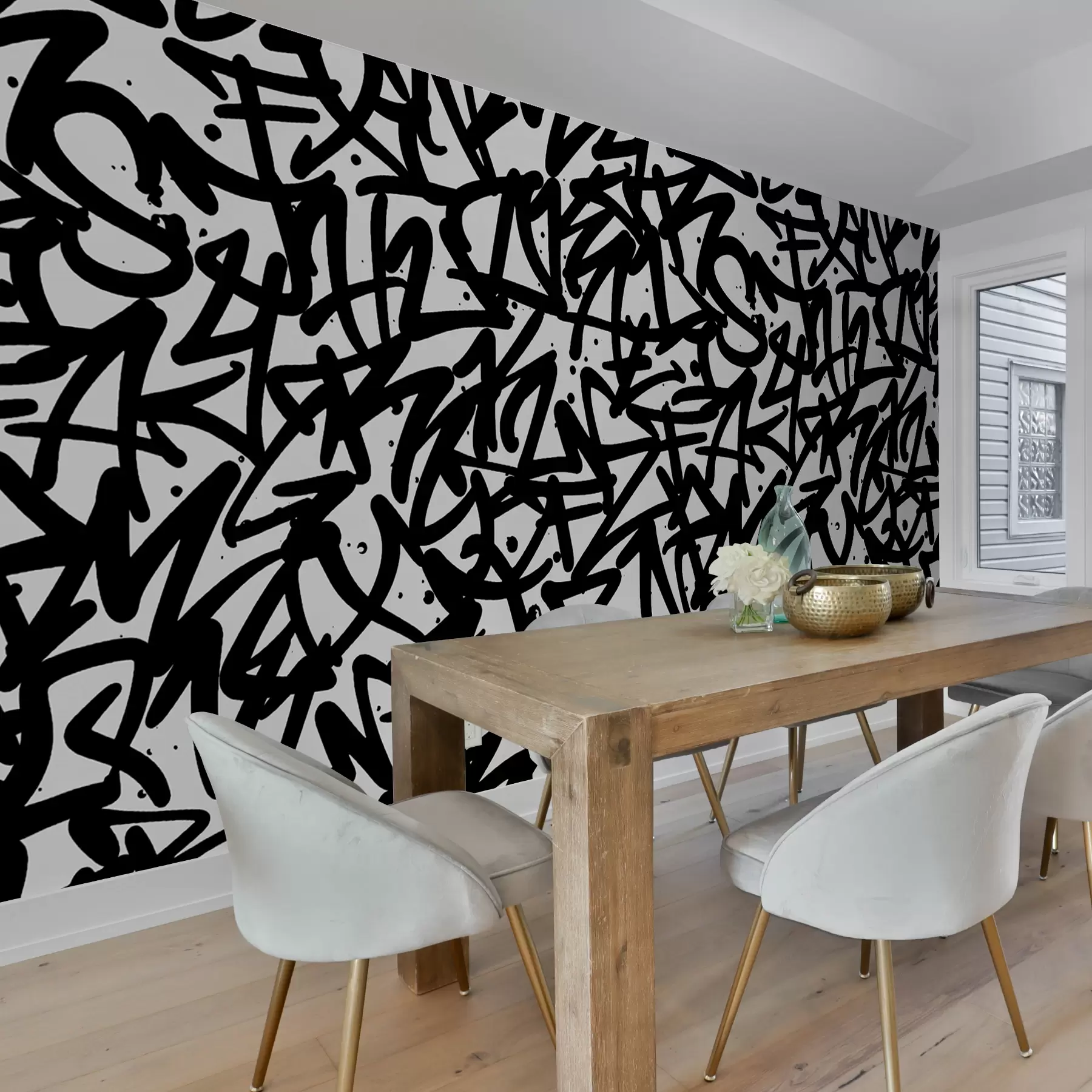 Fototapete Graffiti Emotionen: Schwarz u99087v3