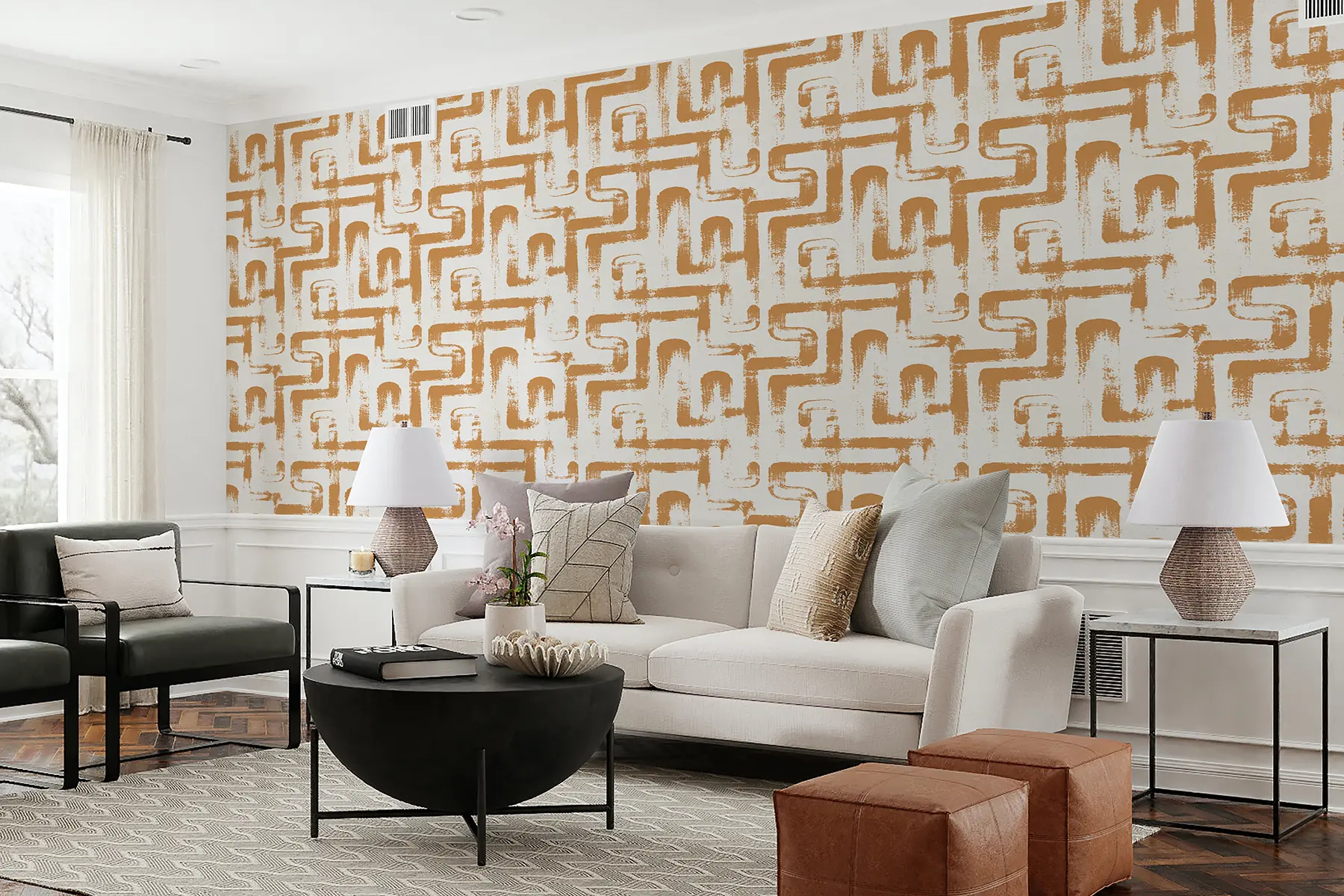 Fototapete Linienmagie: Orange u99091v2