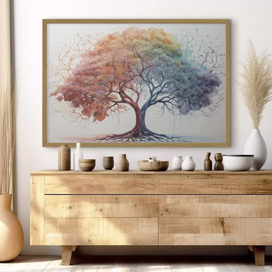 Fototapete Fantastisches Holz mit einem anderen Farbspektrum f36444