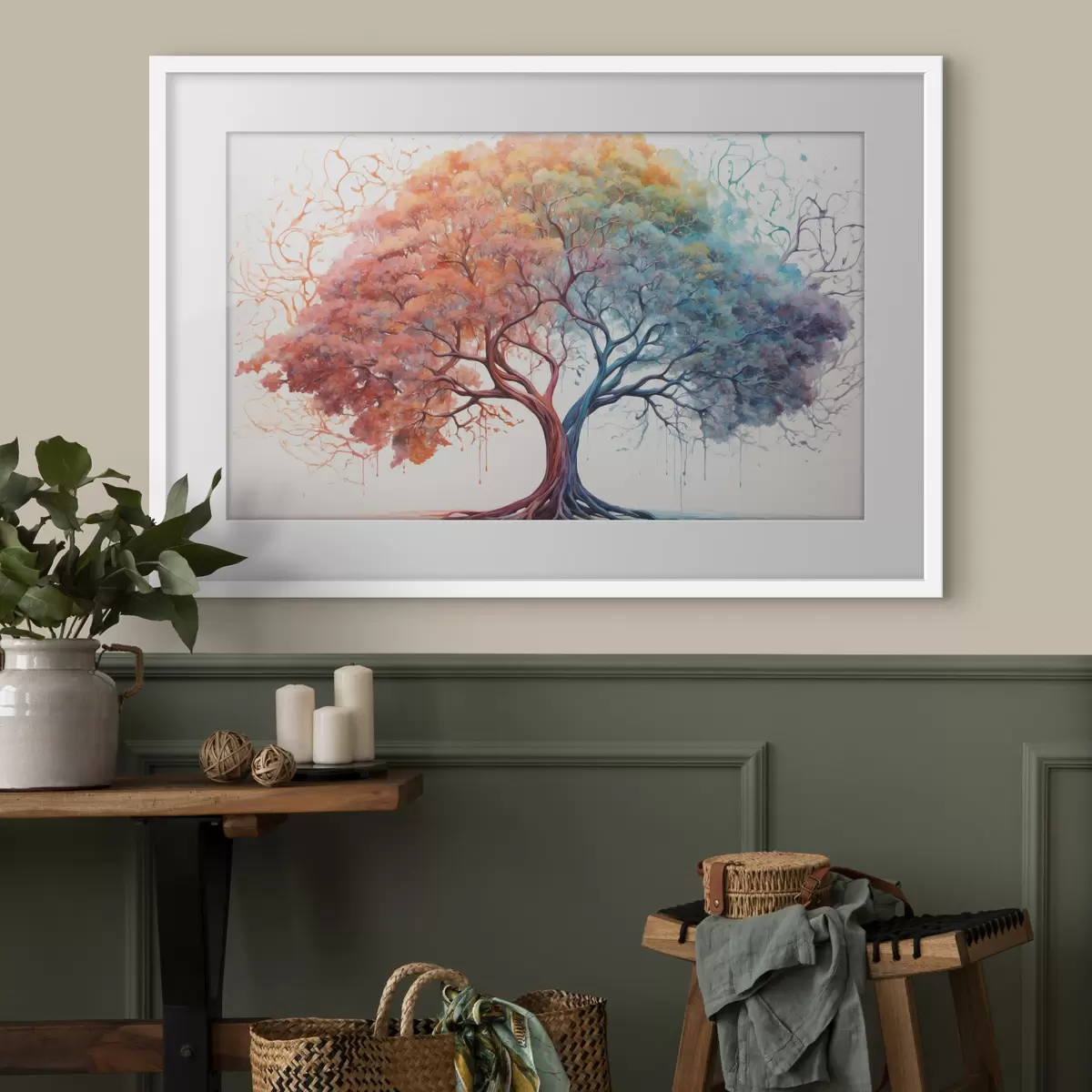 Poster Regenbogenbaum f36444