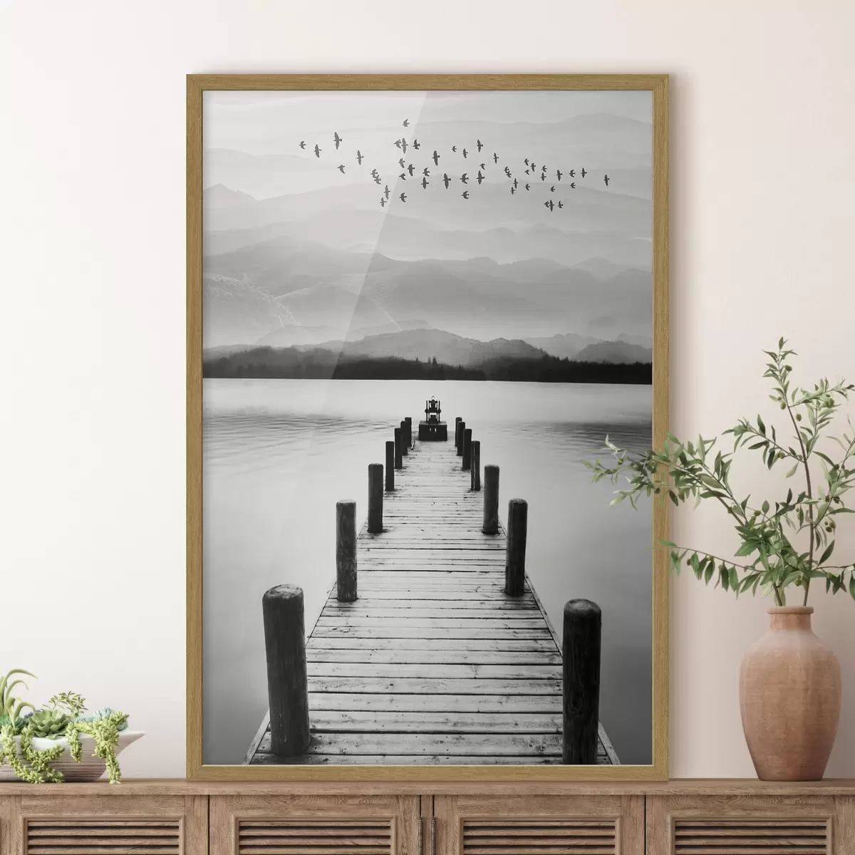 Poster Pier am See f03914