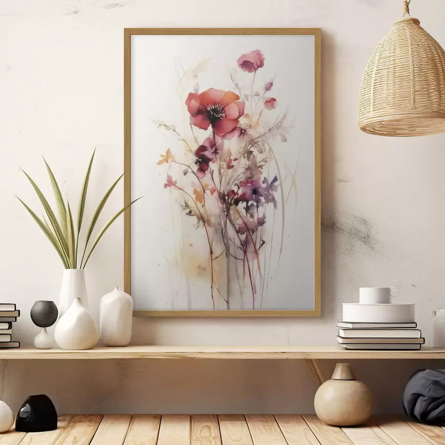Fototapete Blumen in warmen Farben f33648