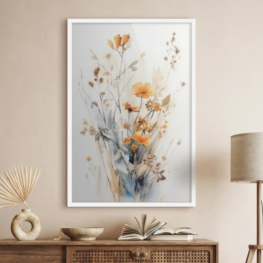 Fototapete Zarte Herbstblumen f33651