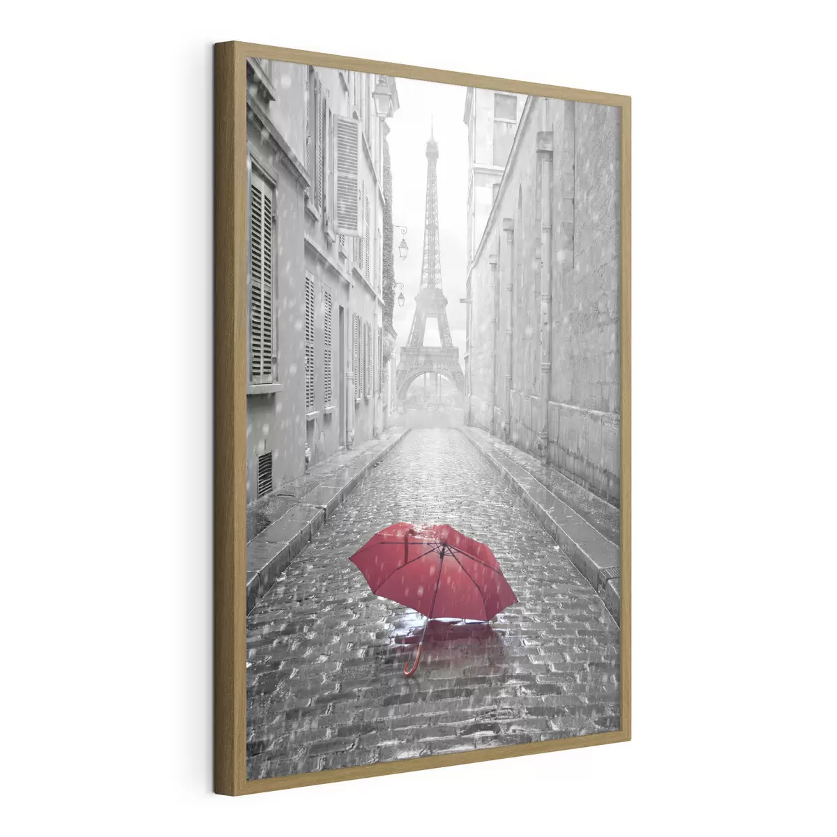 Poster Blick auf den Eiffelturm von einer Straße in Paris aus f33713