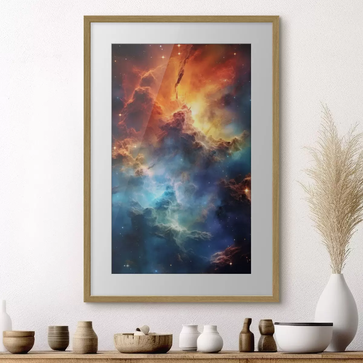 Poster Sternenhimmel und Wolkennebel f35365