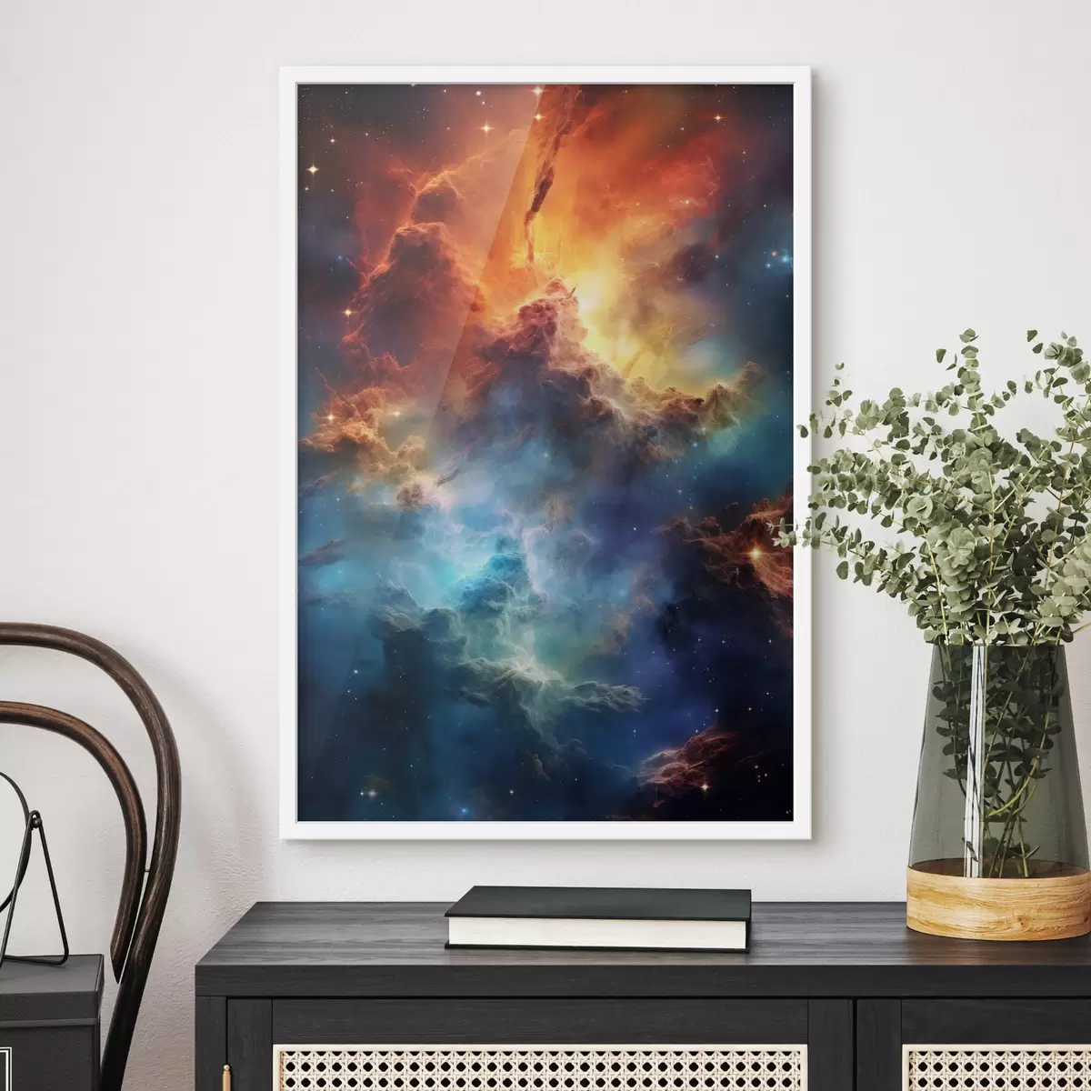 Poster Sternenhimmel und Wolkennebel f35365