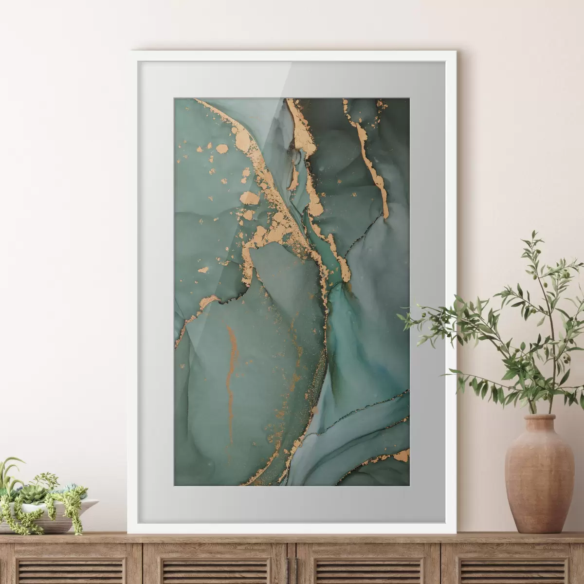 Poster Grüner Marmor f35859