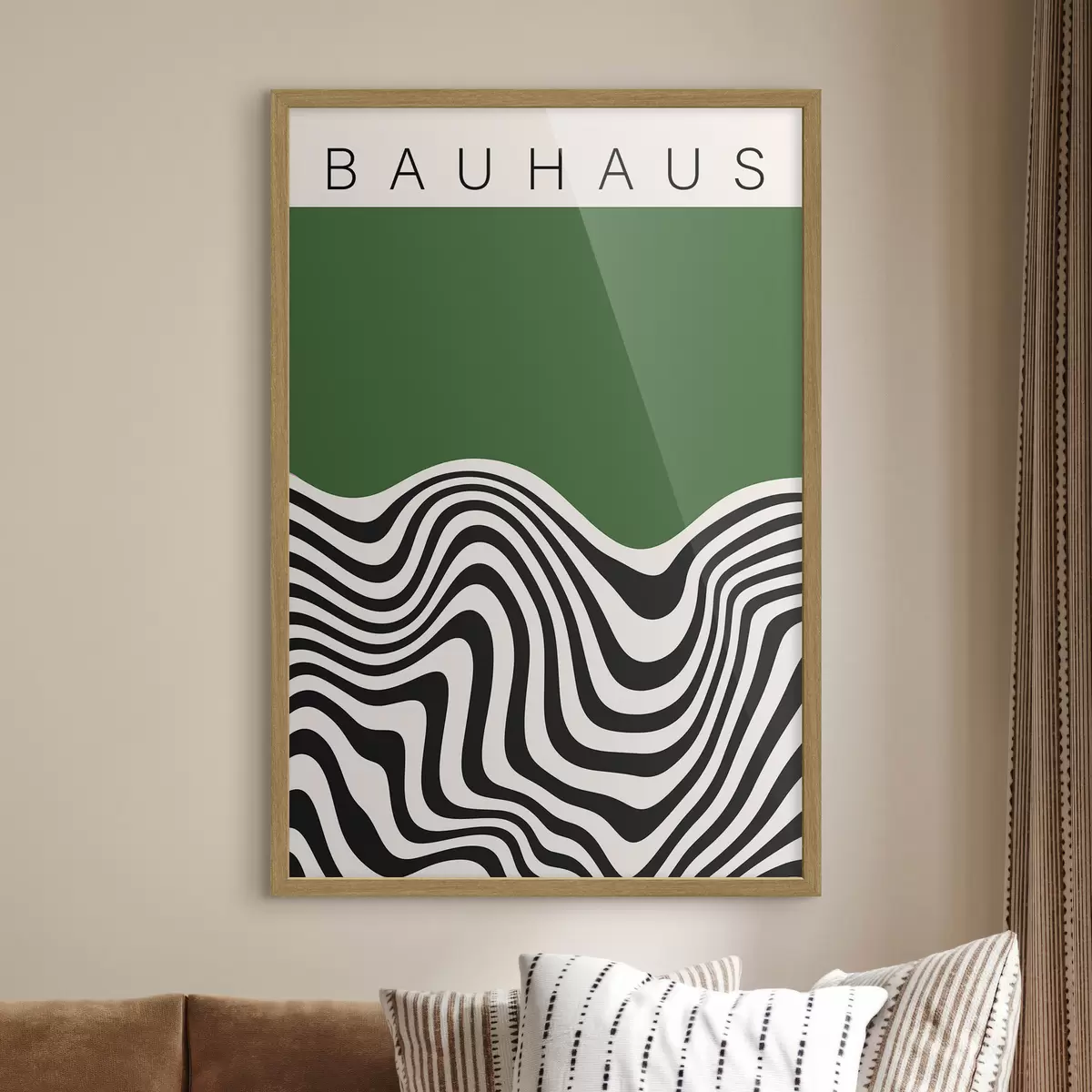 Poster Abstrakte Bauhaus-Wellen f36213
