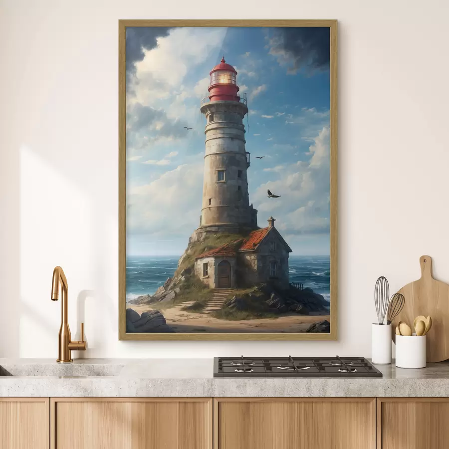 Fototapete Alter Leuchtturm am Meer f36448