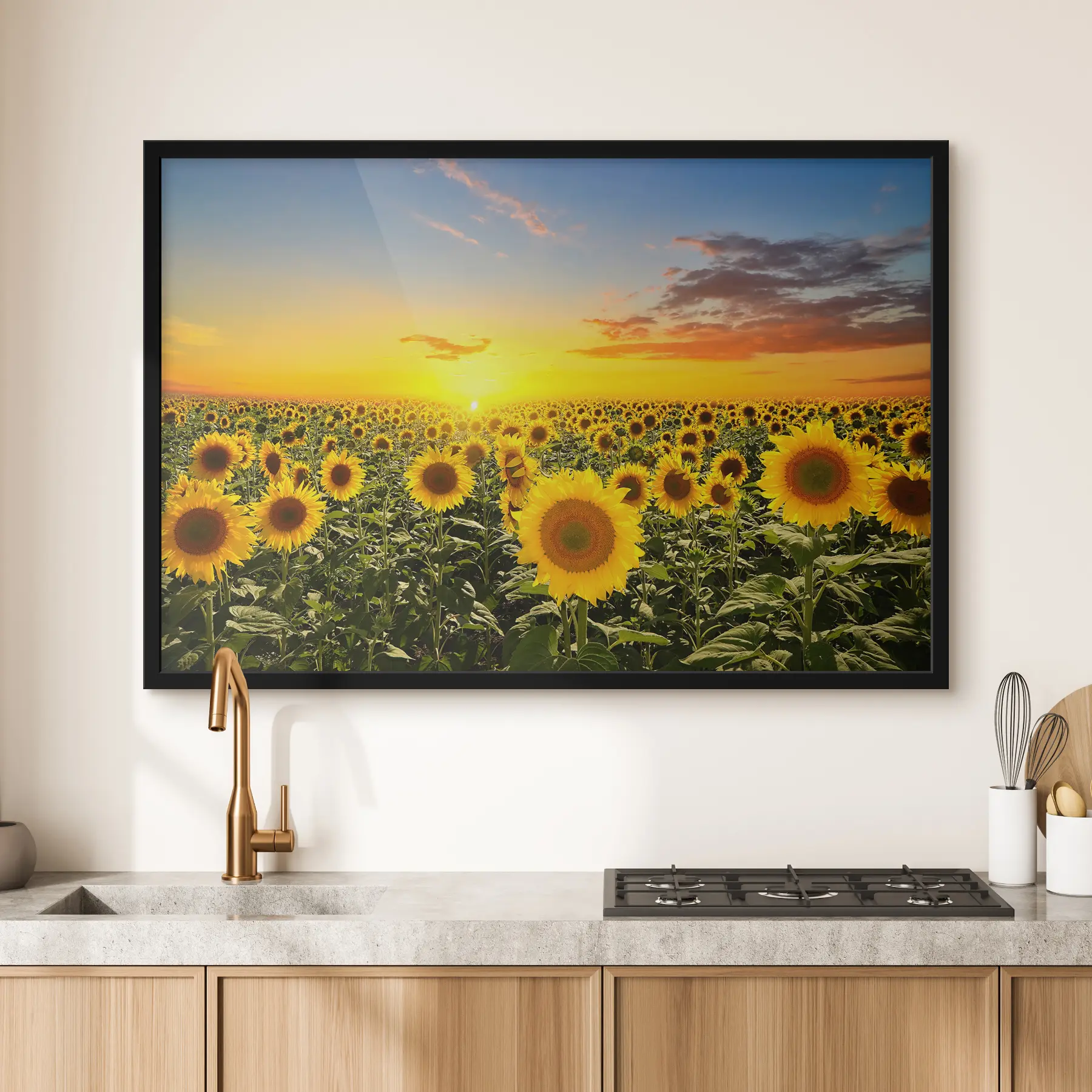 Fototapete Ein Feld voller Sonnenblumen f15146