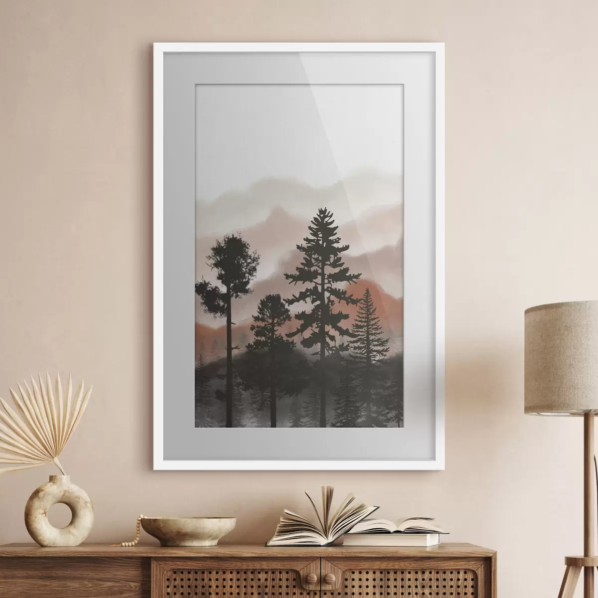 Poster Abstrakte Berglandschaft f36605v2