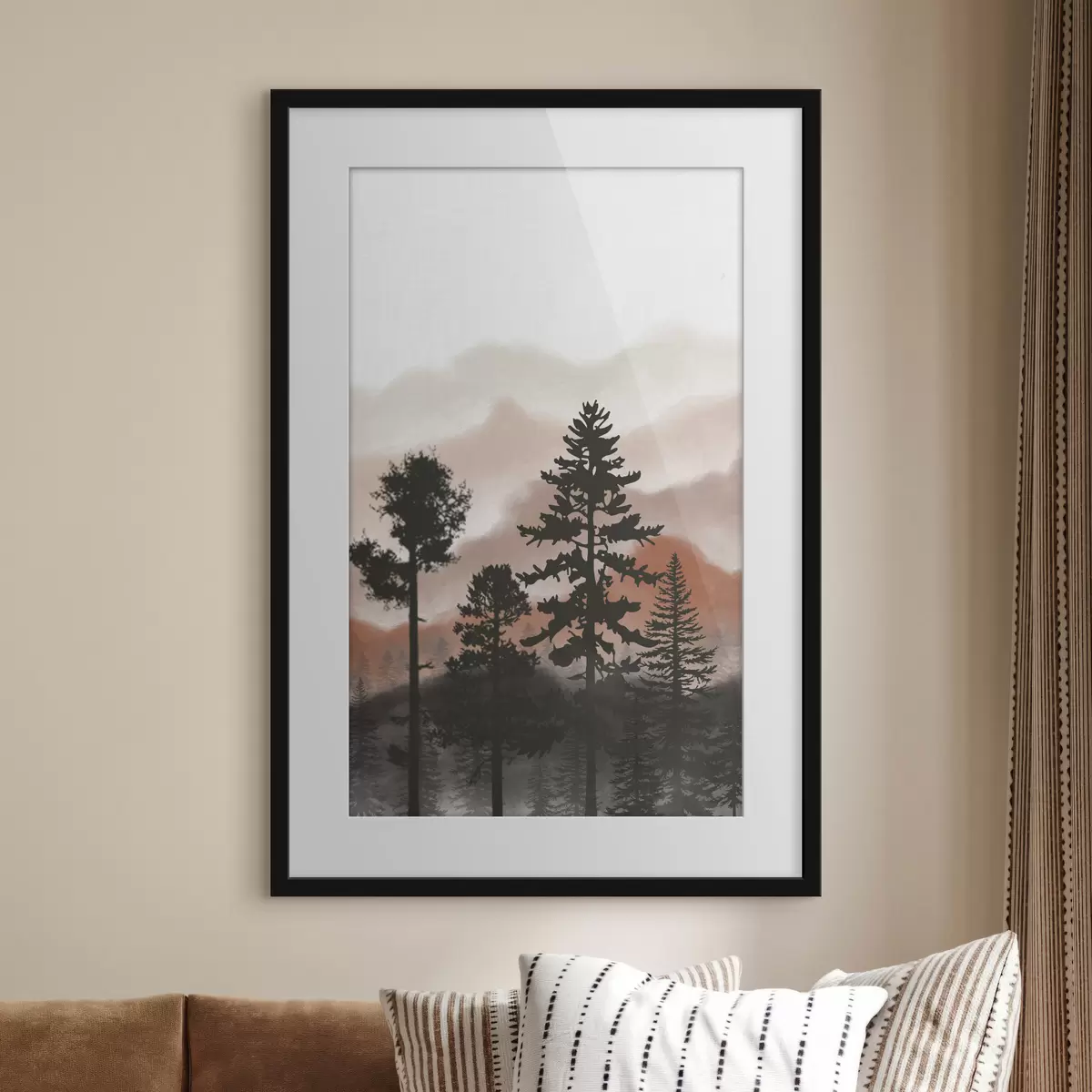 Poster Abstrakte Berglandschaft f36605v2
