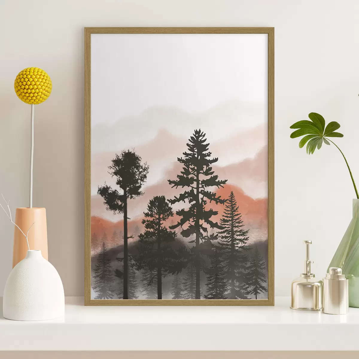 Poster Abstrakte Berglandschaft f36605v2