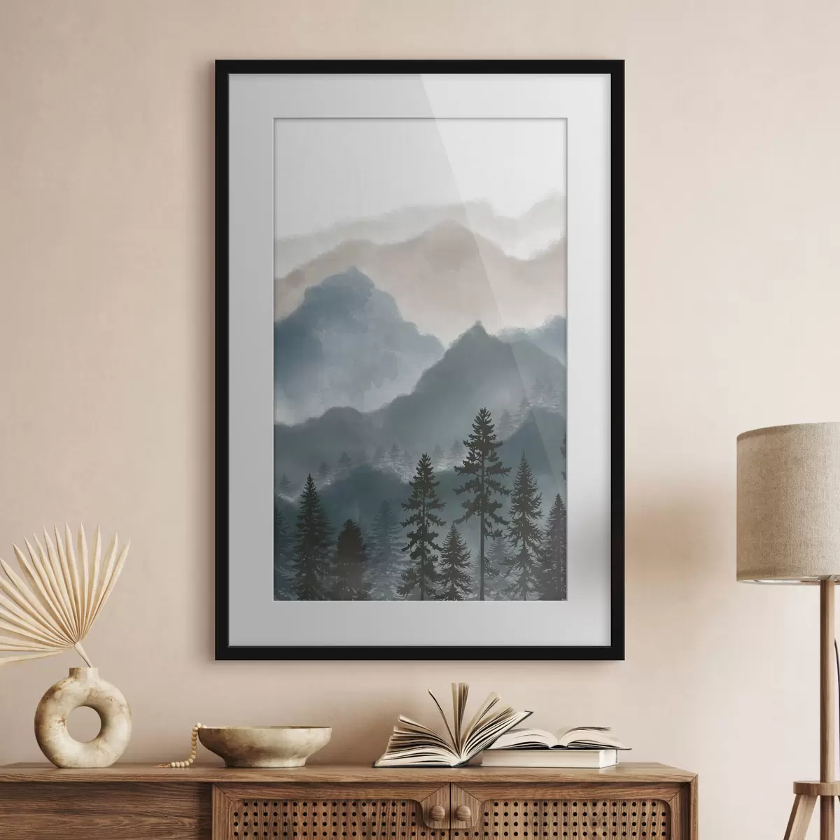 Poster Stille der Bergfarben f36607