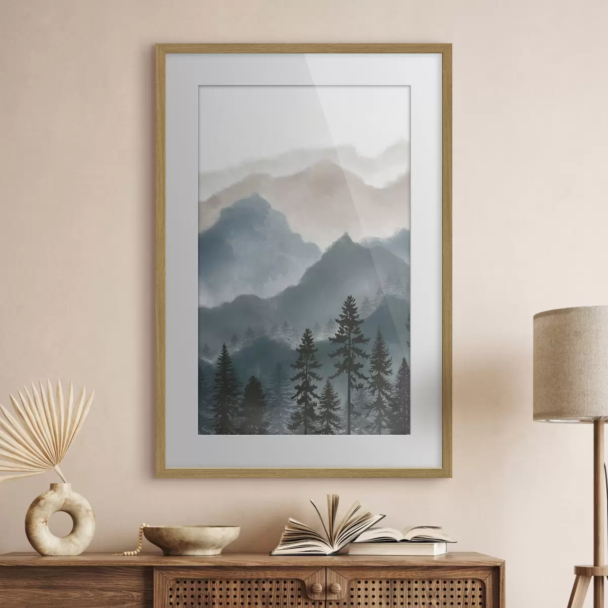 Poster Stille der Bergfarben f36607