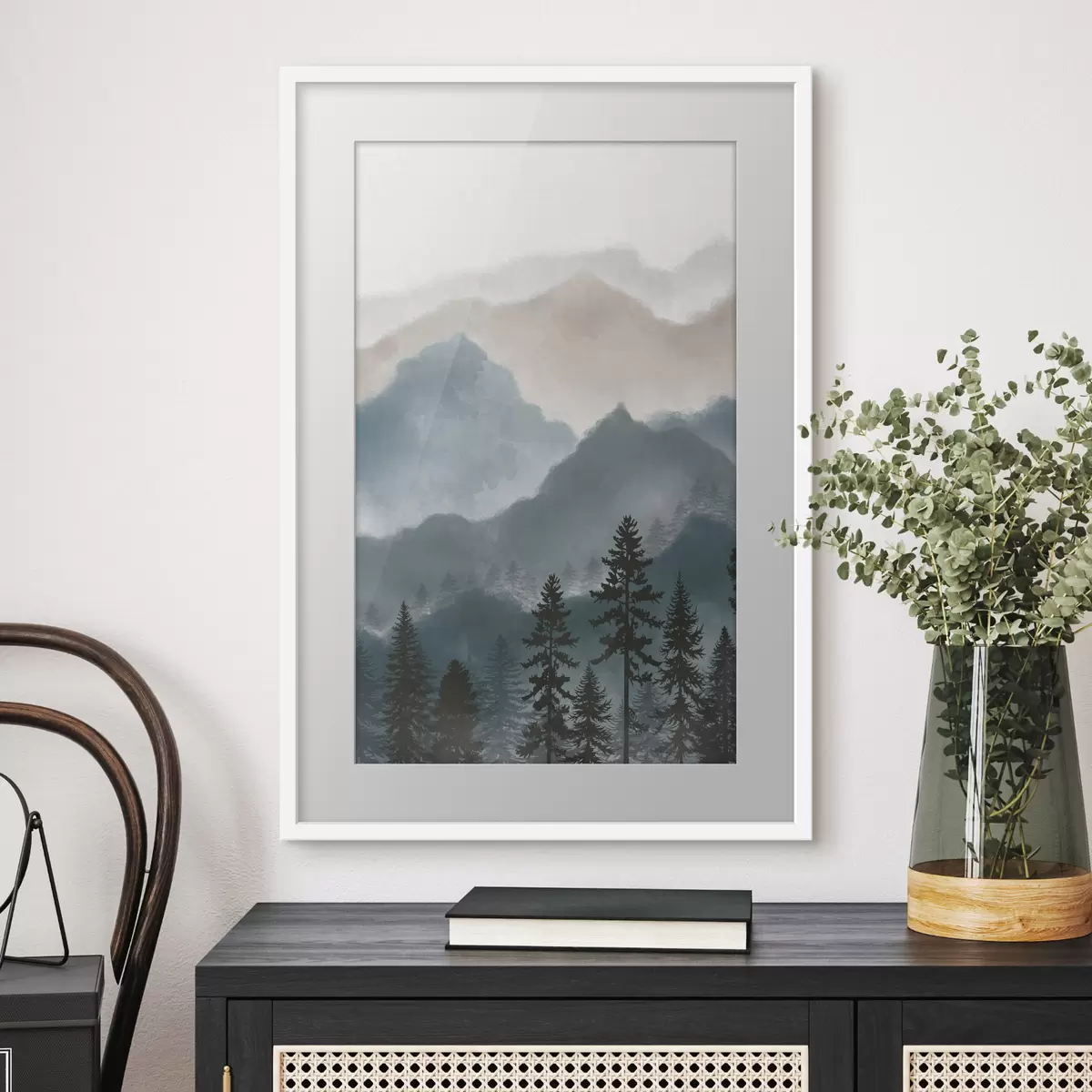 Poster Stille der Bergfarben f36607