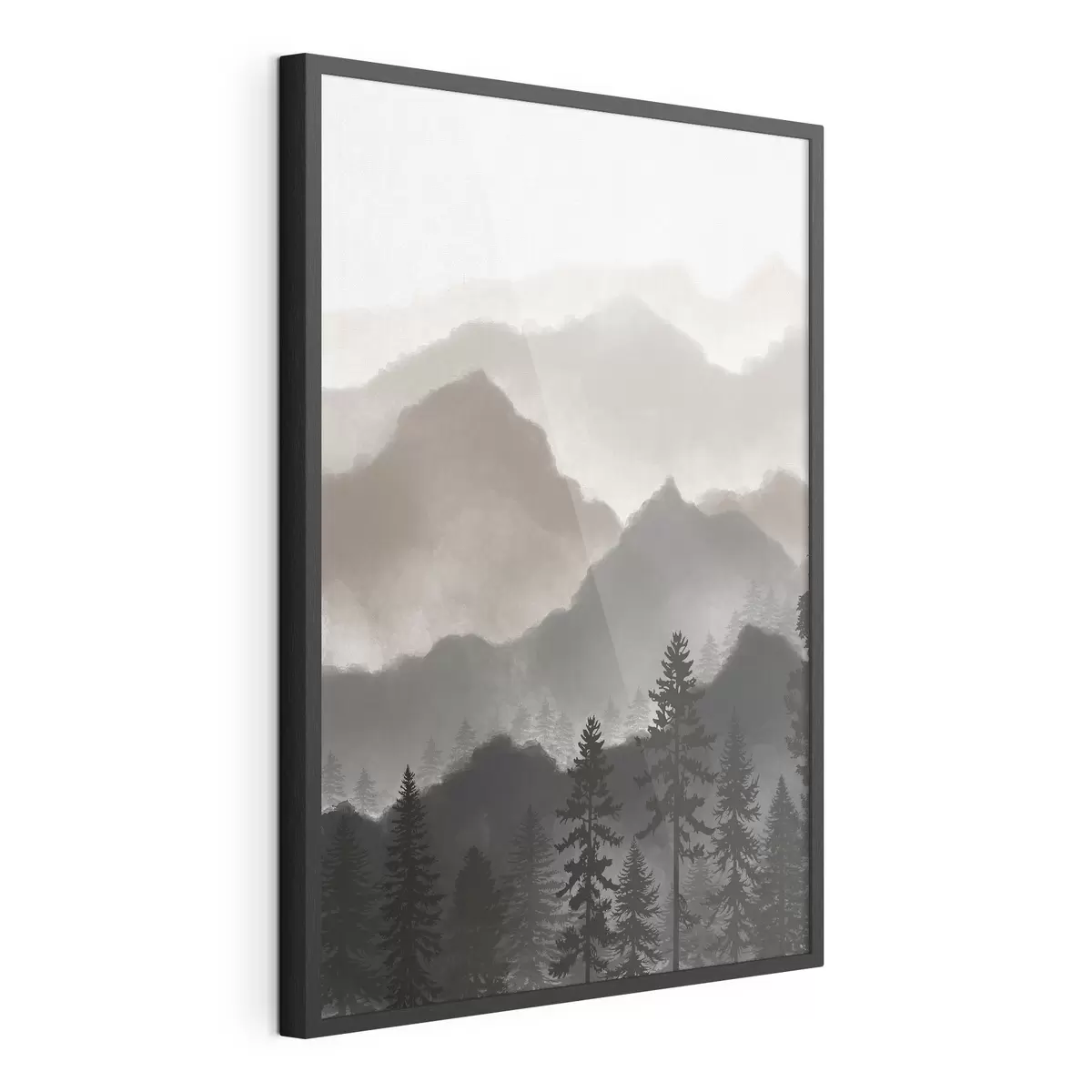 Poster Abstraktes Aquarell Berge f36607v1
