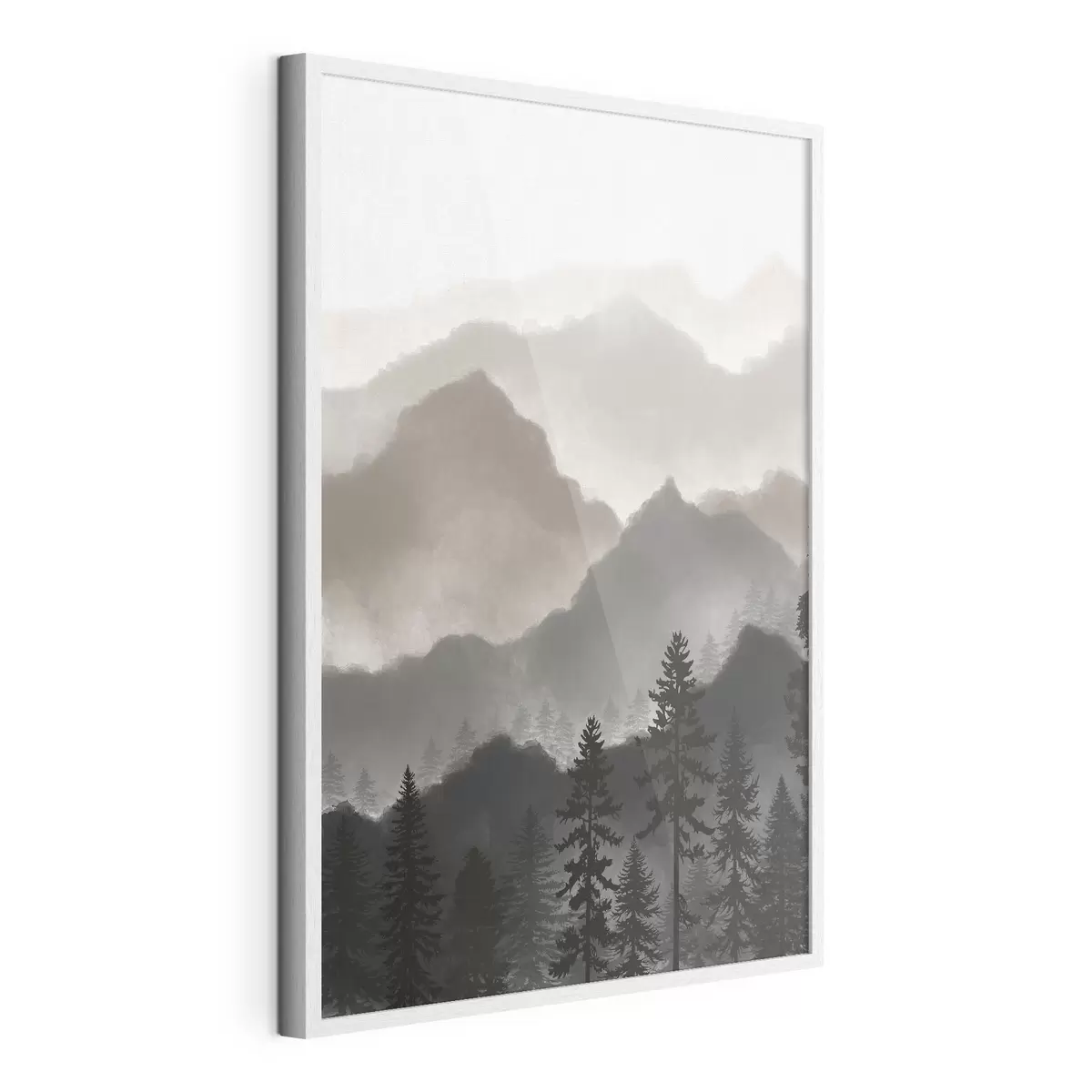 Poster Abstraktes Aquarell Berge f36607v1