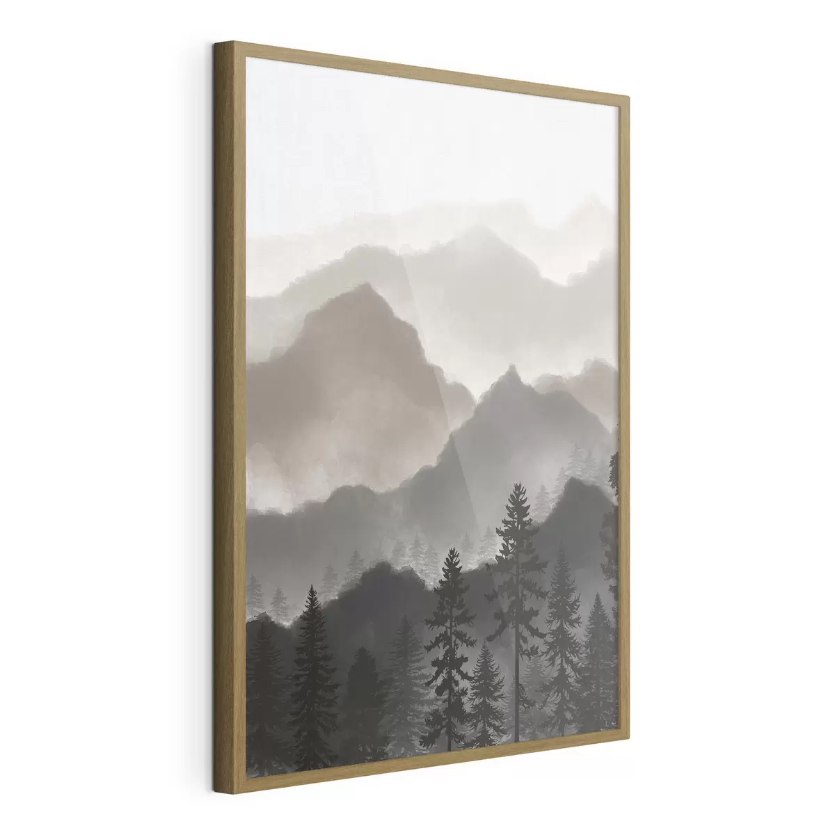 Poster Abstraktes Aquarell Berge f36607v1