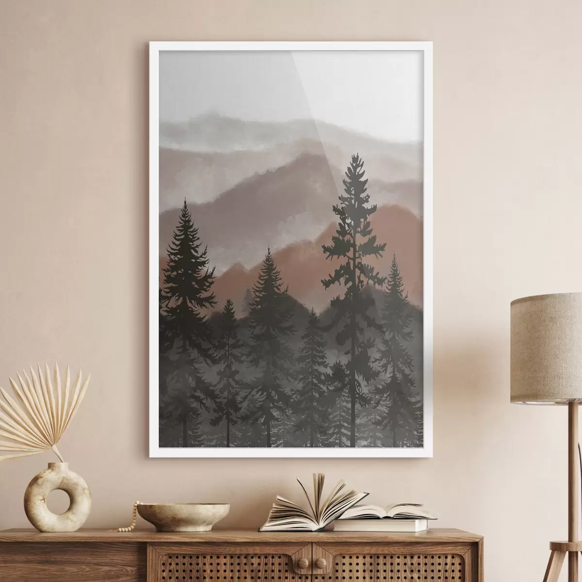 Poster Berge im warmen Licht f37017v2