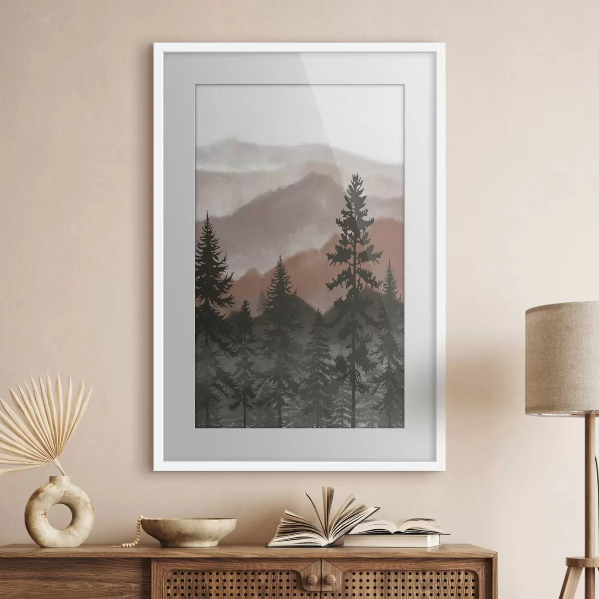 Poster Berge im warmen Licht f37017v2