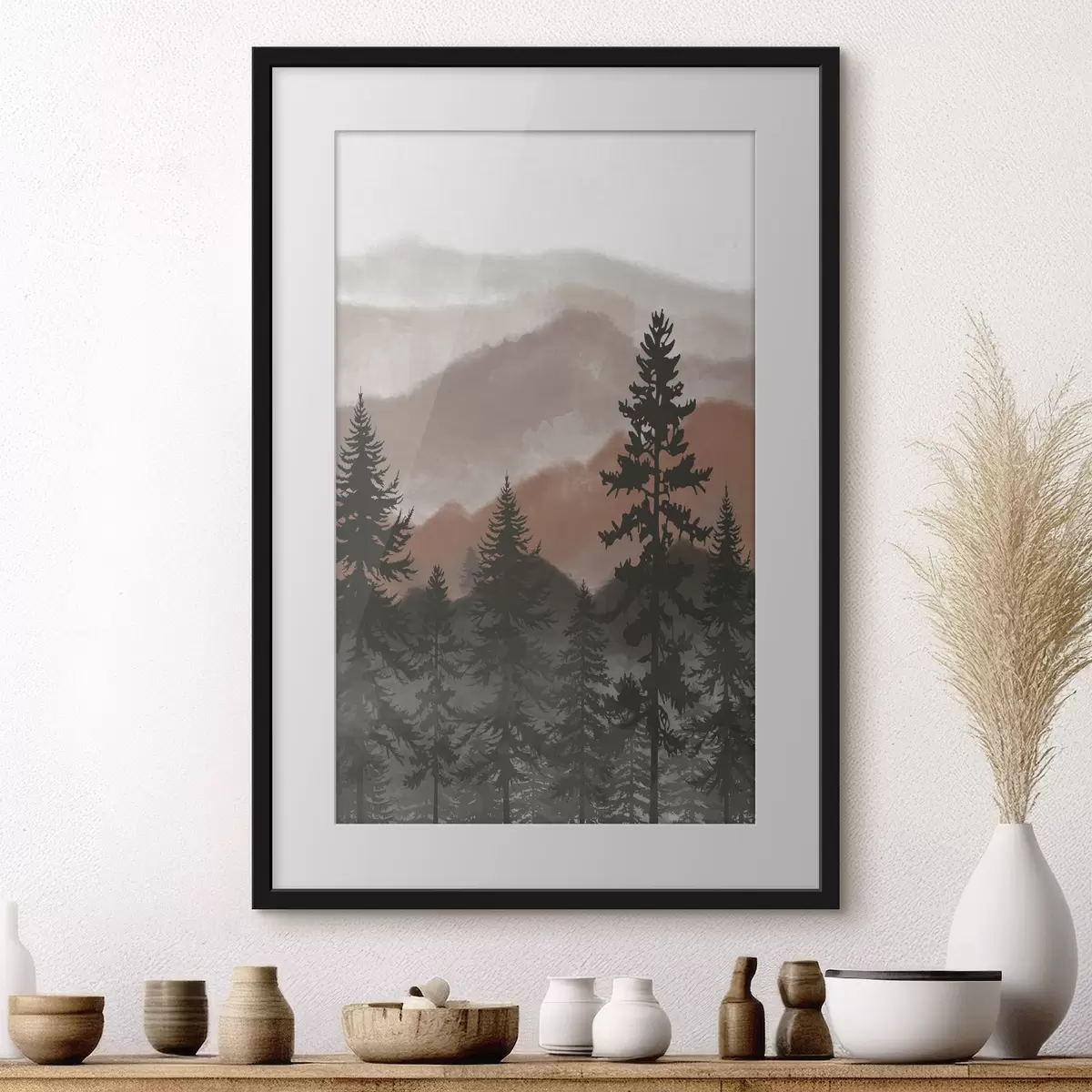 Poster Berge im warmen Licht f37017v2