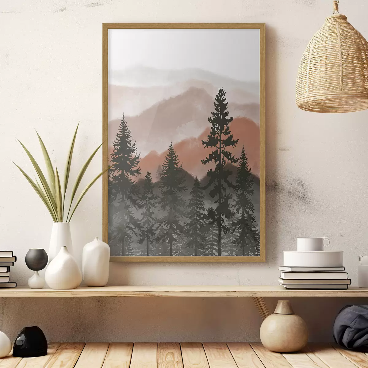 Poster Berge im warmen Licht f37017v2