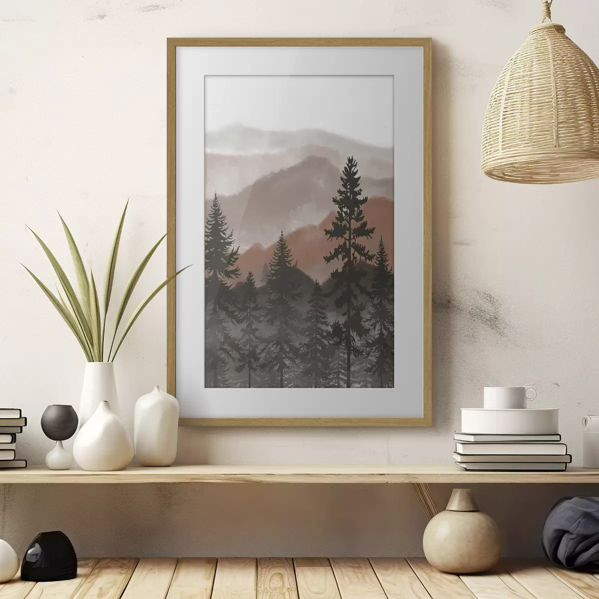 Poster Berge im warmen Licht f37017v2